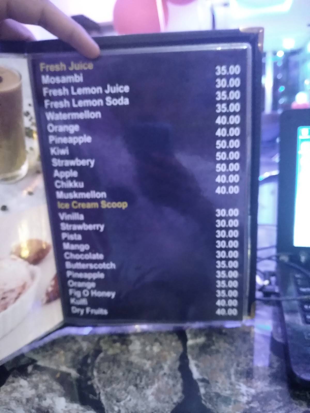 Hunsur cafe menu