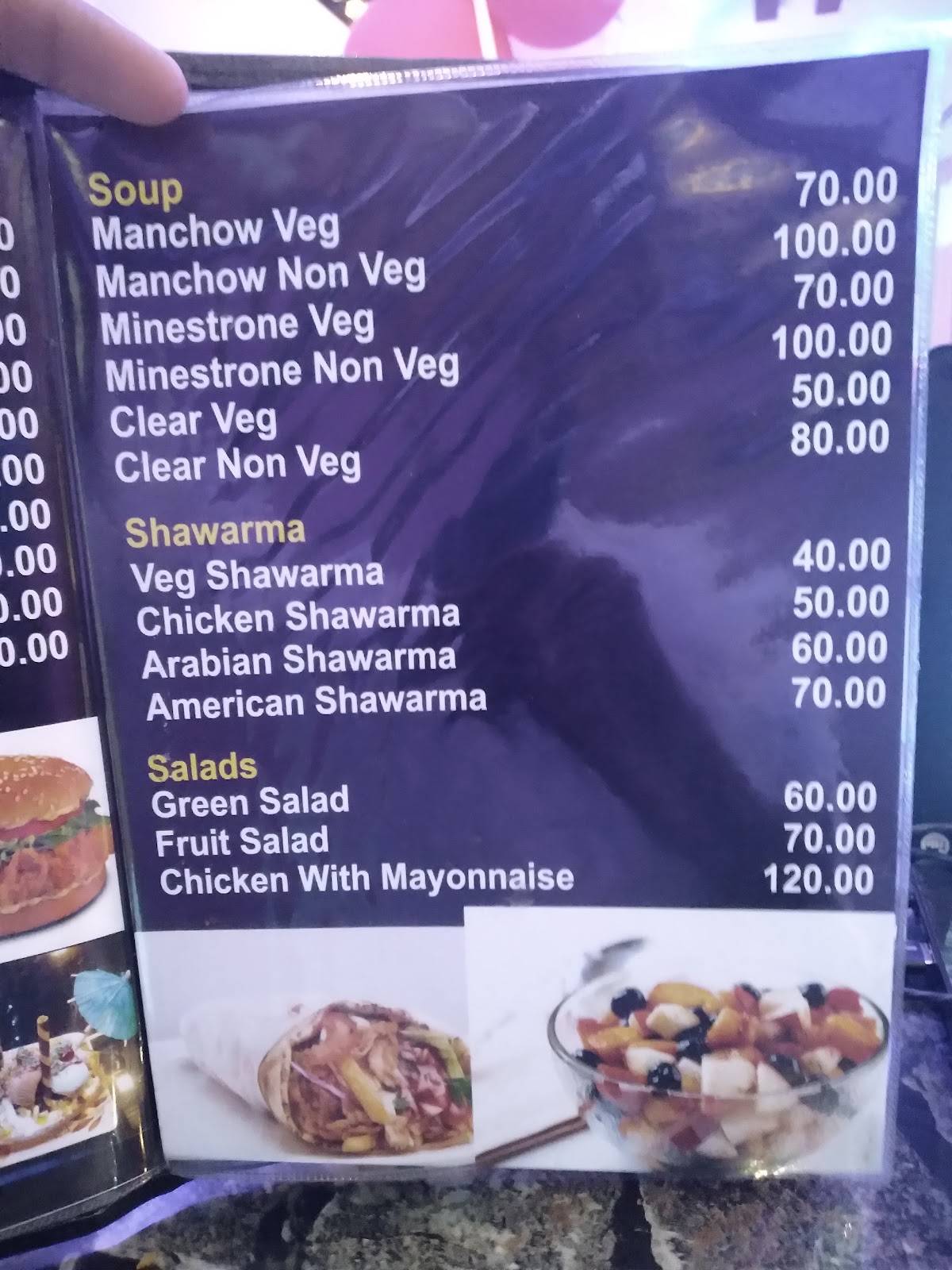 Hunsur cafe menu