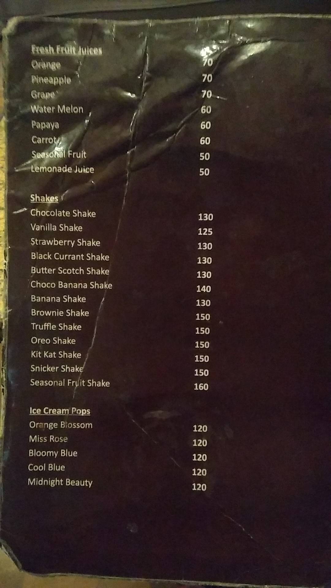 Coffee n Cakes menu