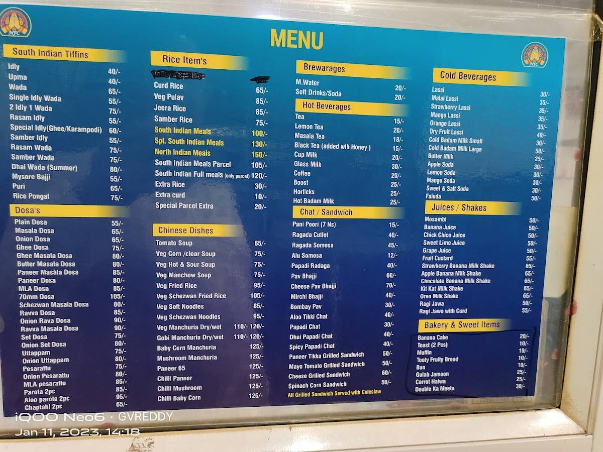 Nimantran Restaurant menu