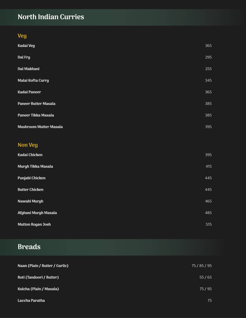 Syla Terrace Kitchen & Bar menu