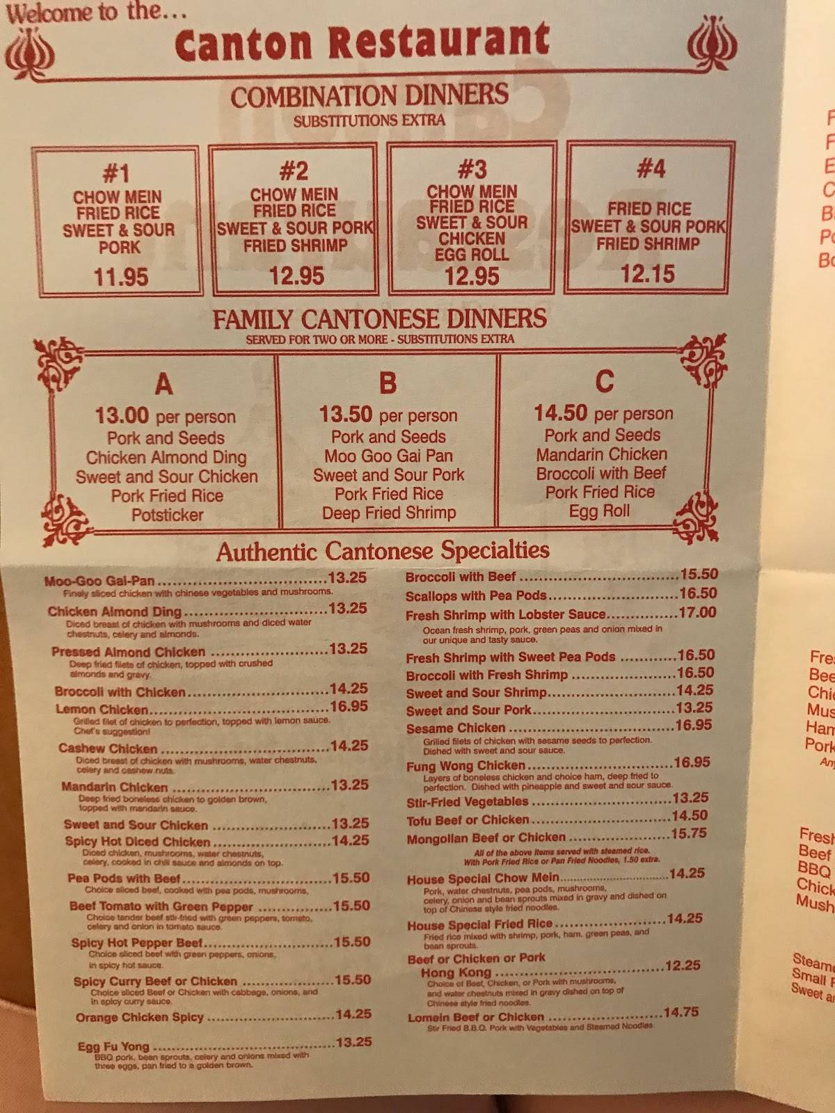 Canton idaho falls menu discount