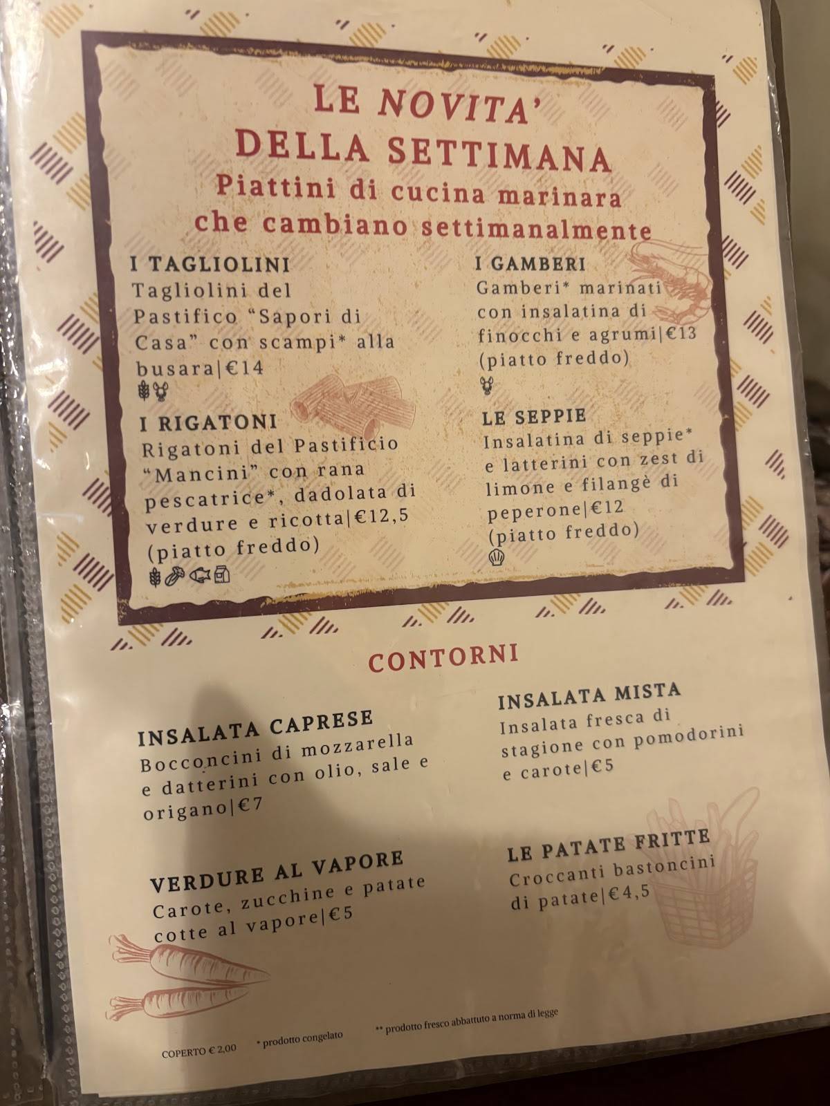 Menu di Il Bacaro Foresto - Osteria Cicchetteria Veneziana 