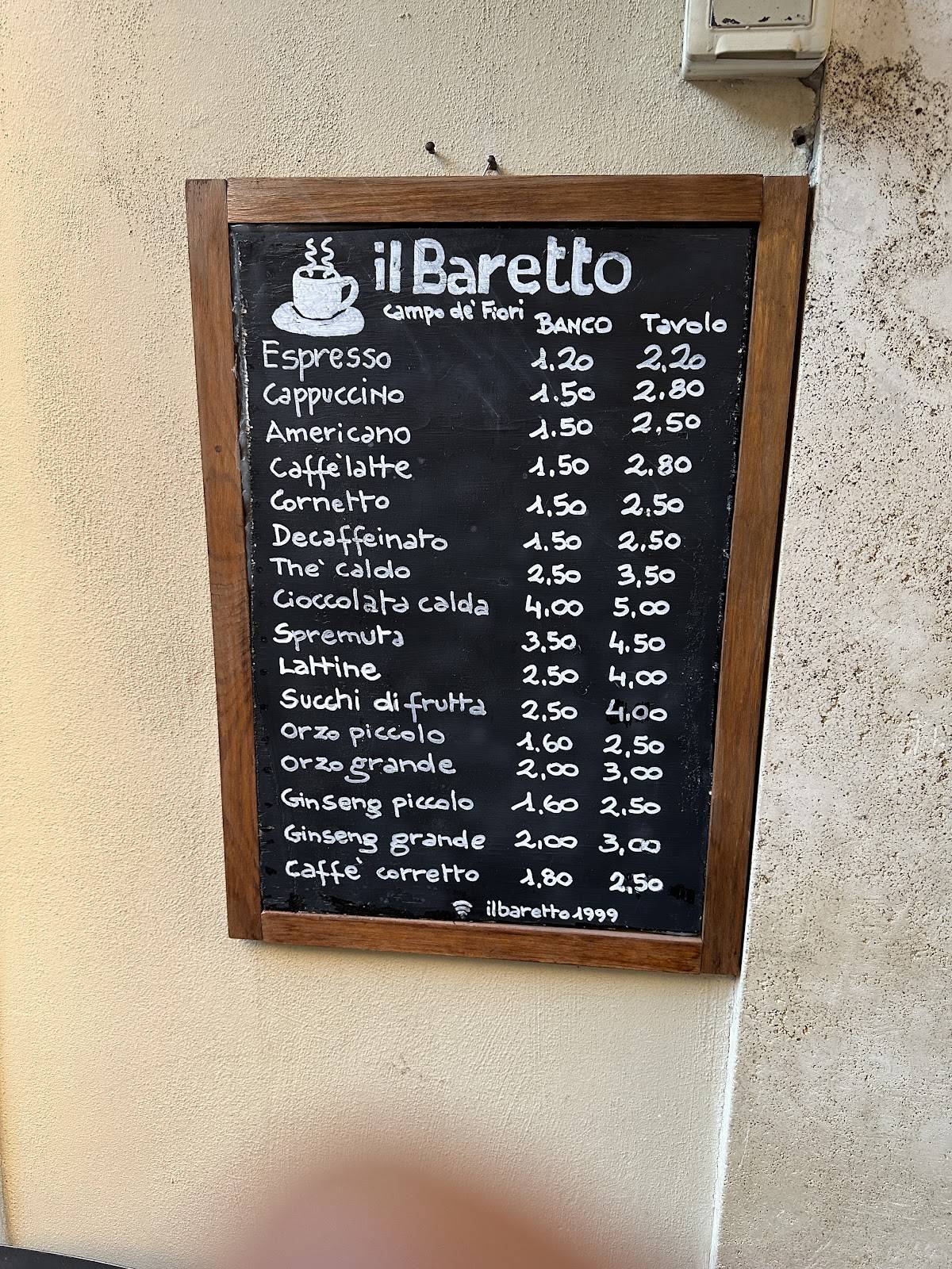 Menu di Il Baretto 
