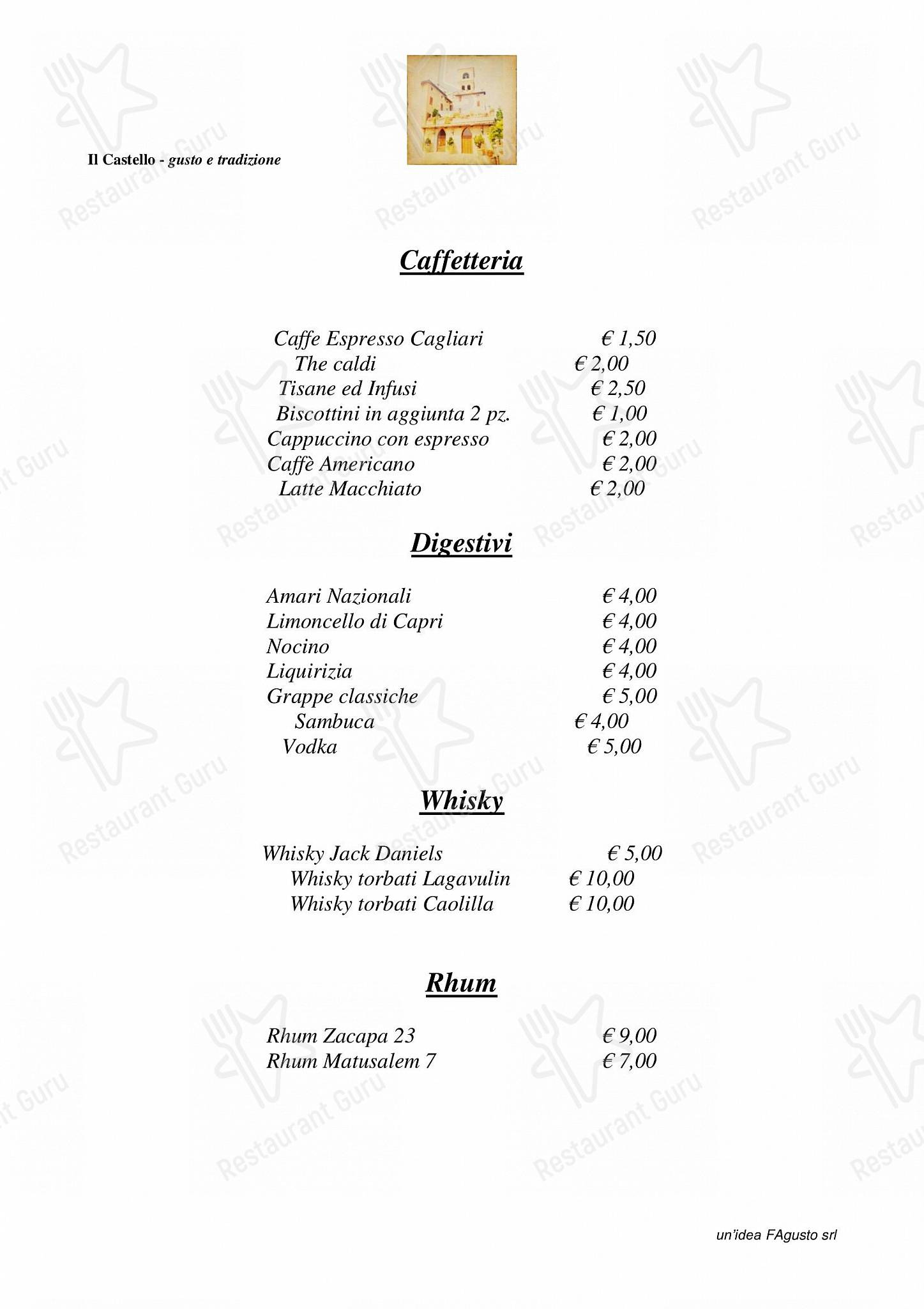 Menu di Ristorante Il Castello - Takeaway Menu