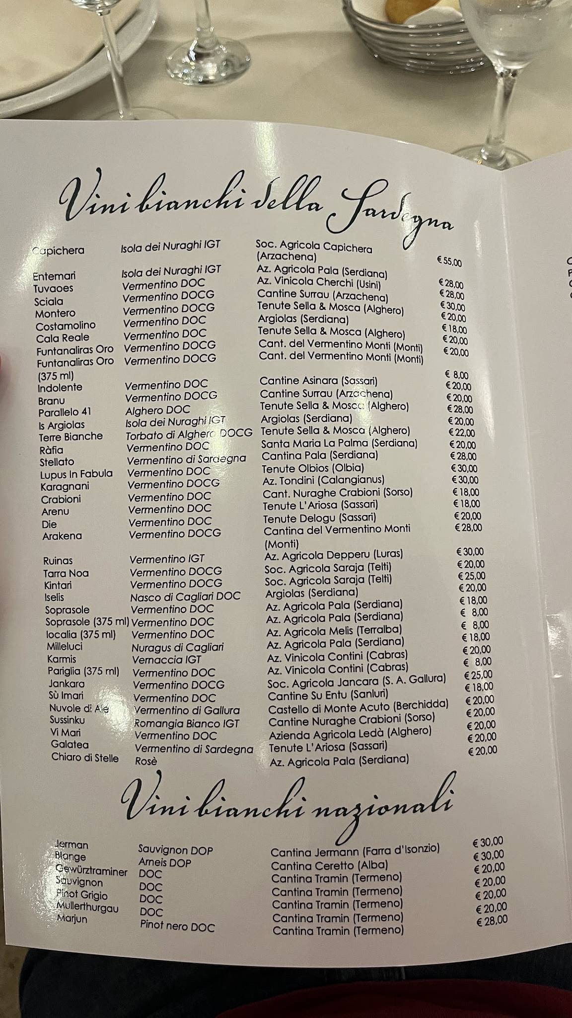 Menu di Ristorante Il Giamaranto 