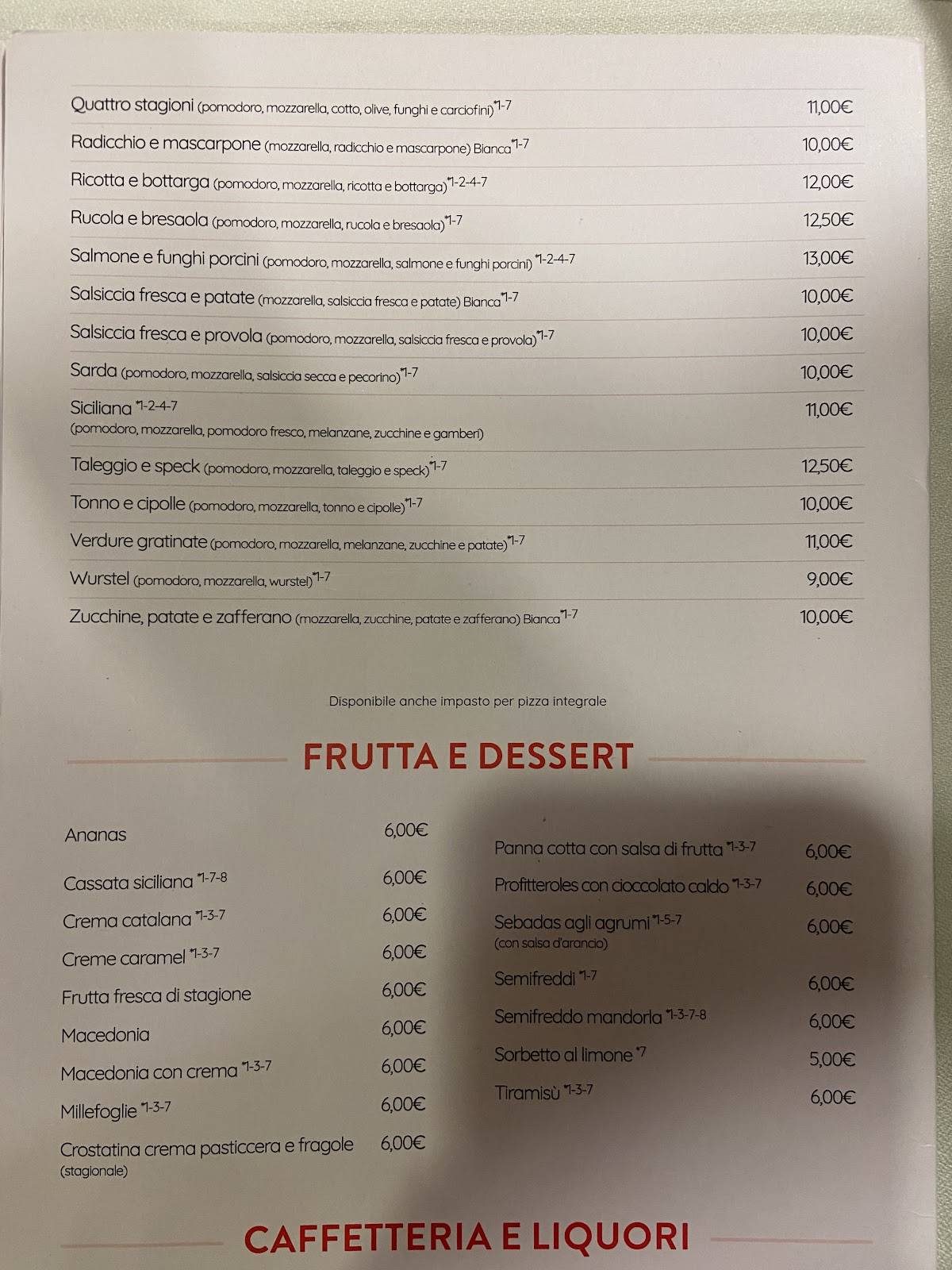Menu di Il Pepe Rosa 