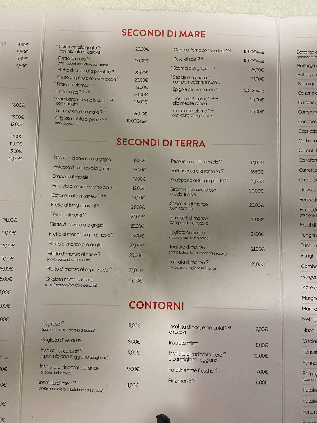 Menu di Il Pepe Rosa 