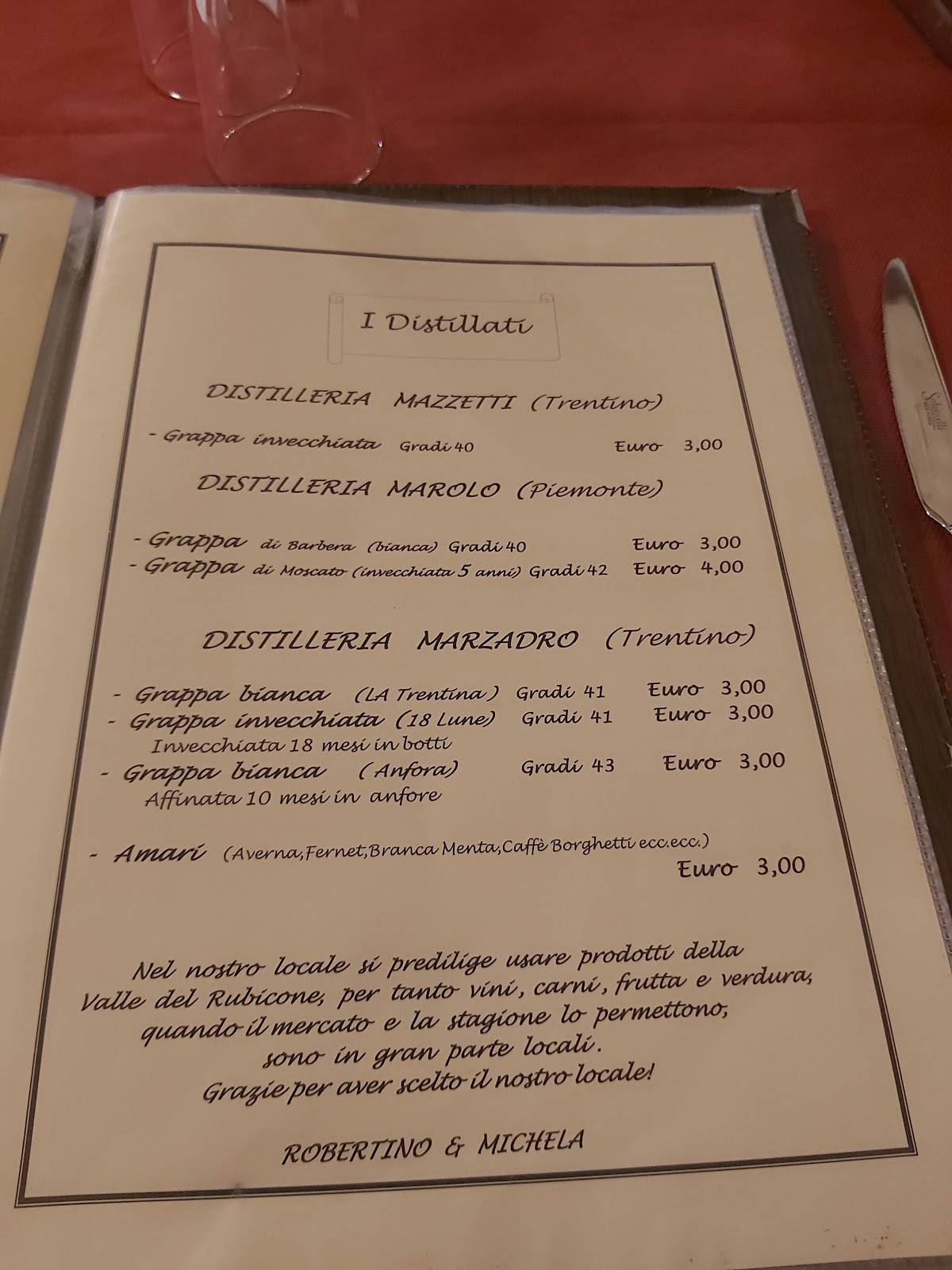 Menu di Il Podere 