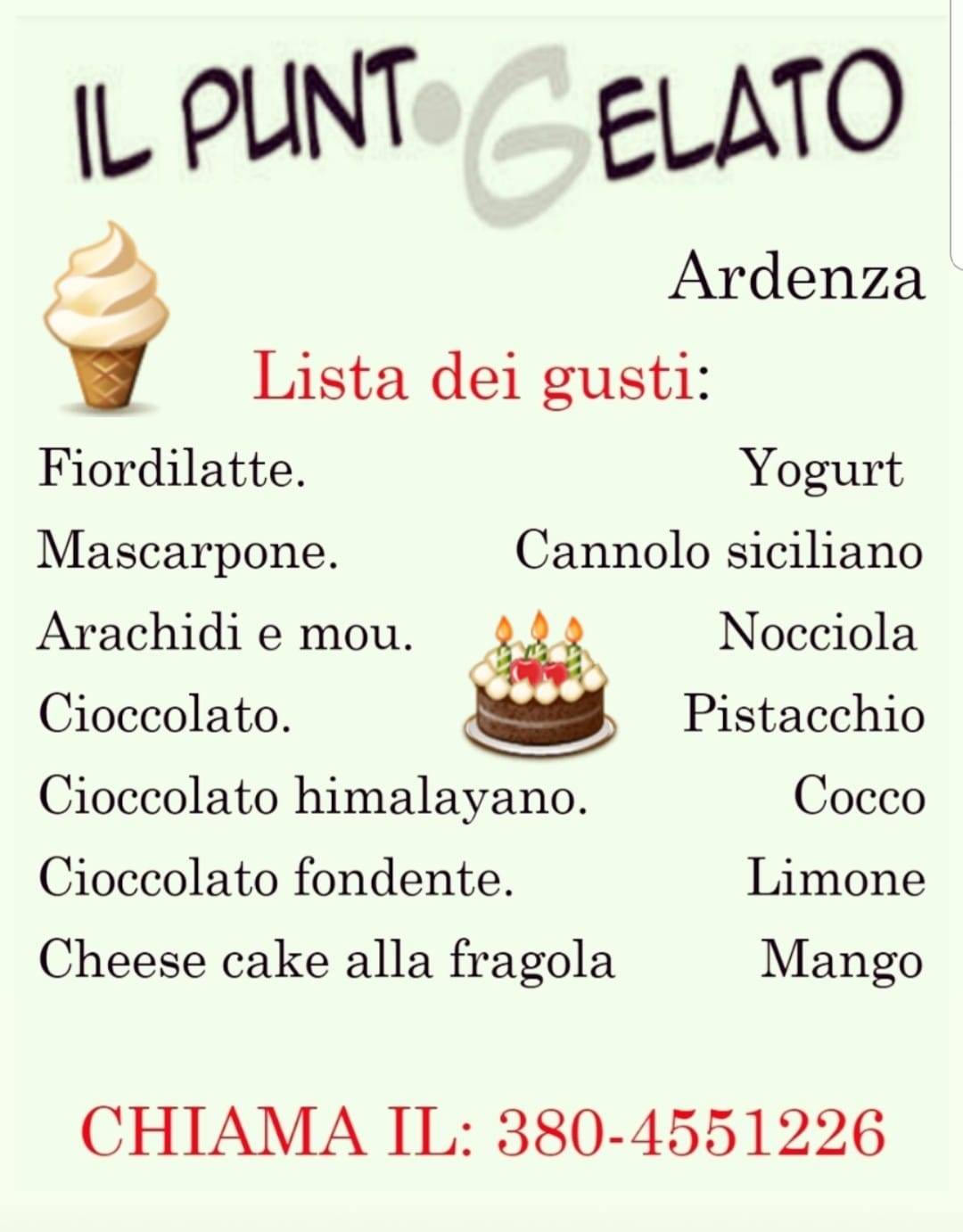 Menu di Il Punto Gelato Livorno 