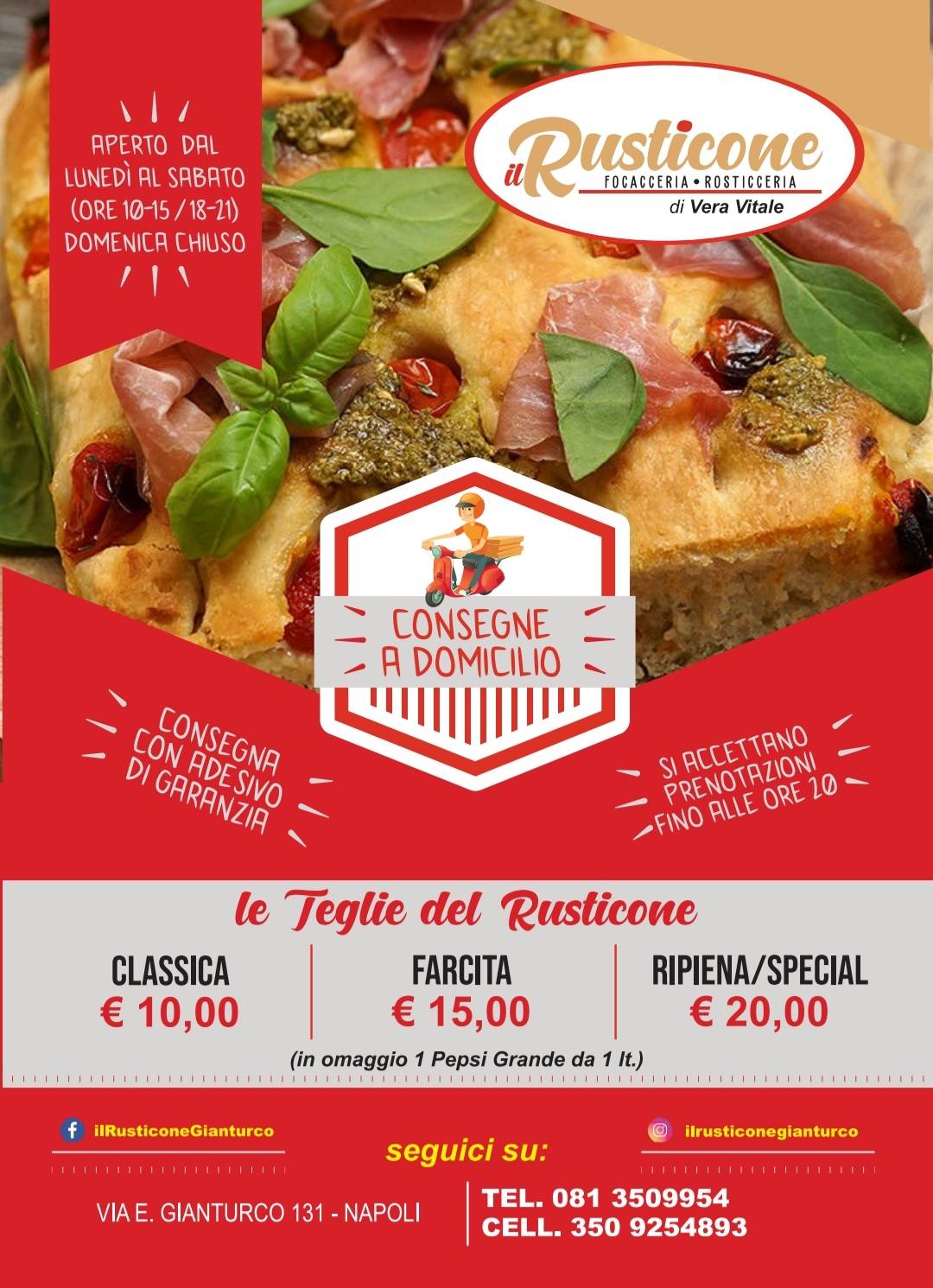 Menu de Il Rusticone
