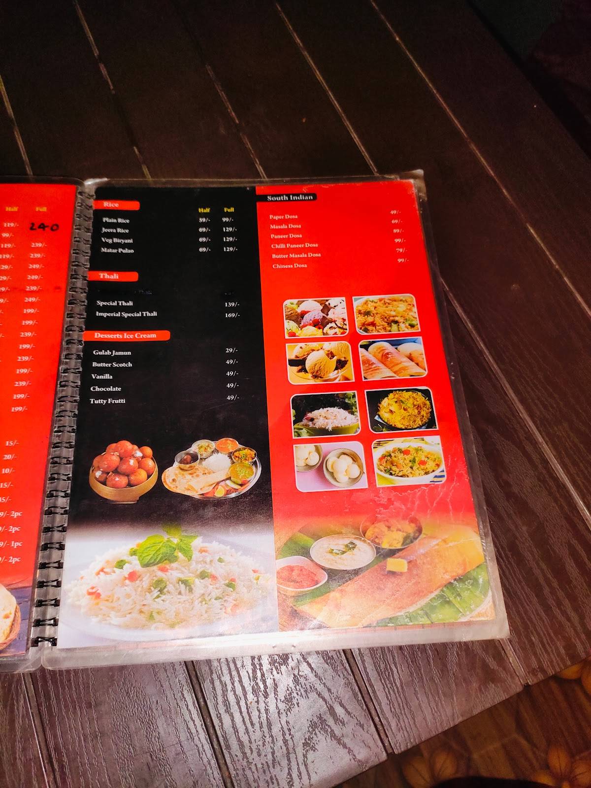 Imperial Hut Cafe & Restro menu