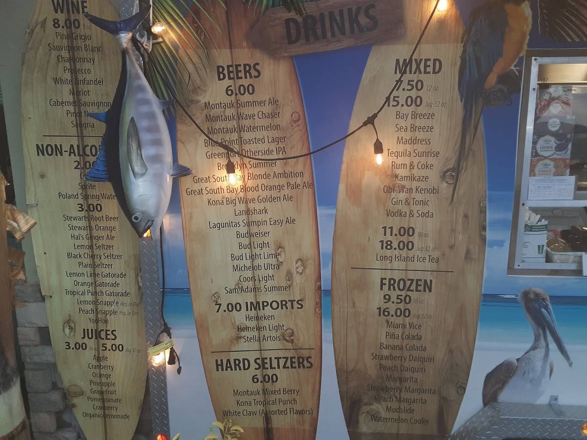 Menu at Key West Islip Beach pub & bar, Islip