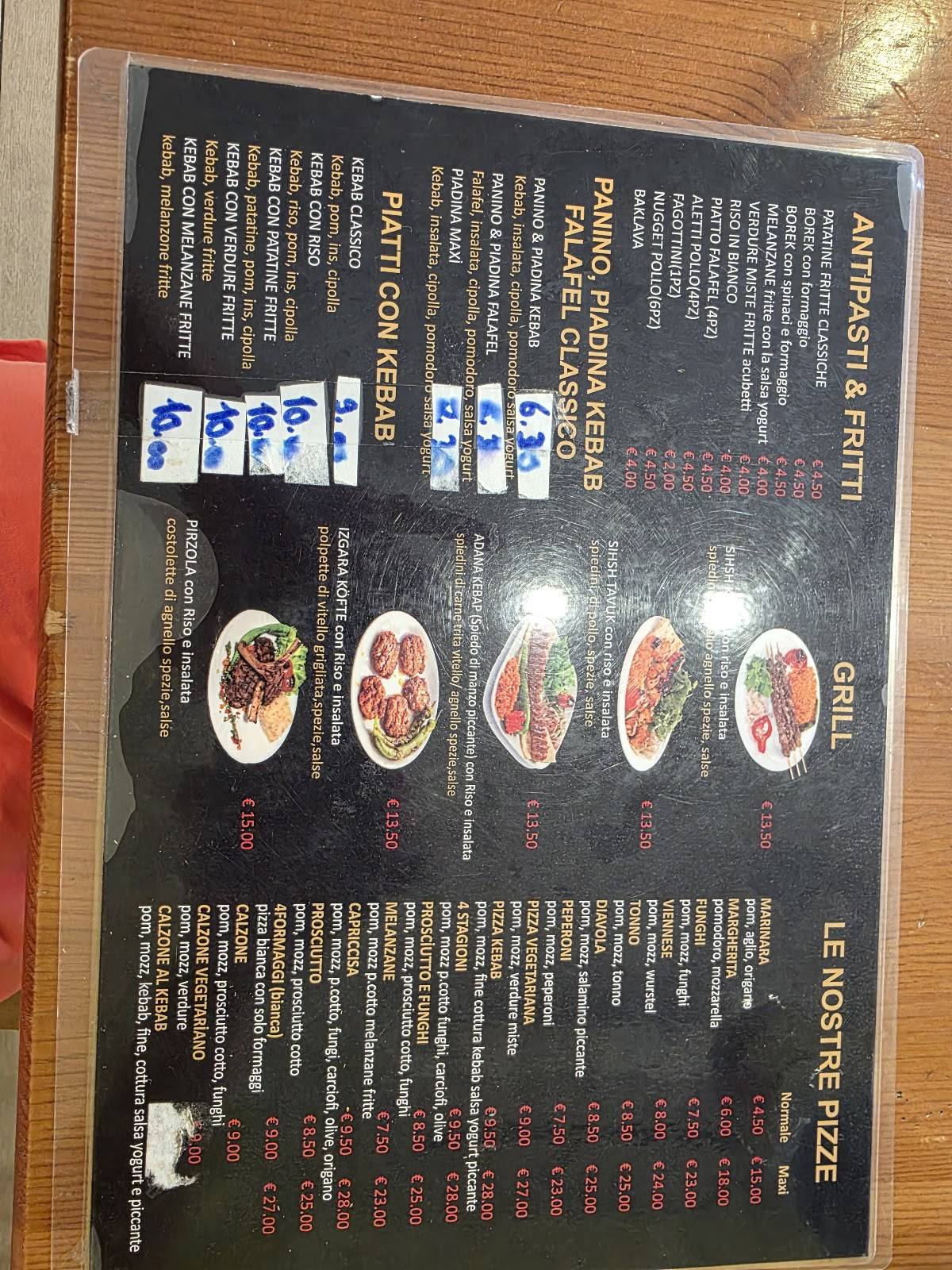 Menu di Famiglia Kebab Pizzeria Grill 