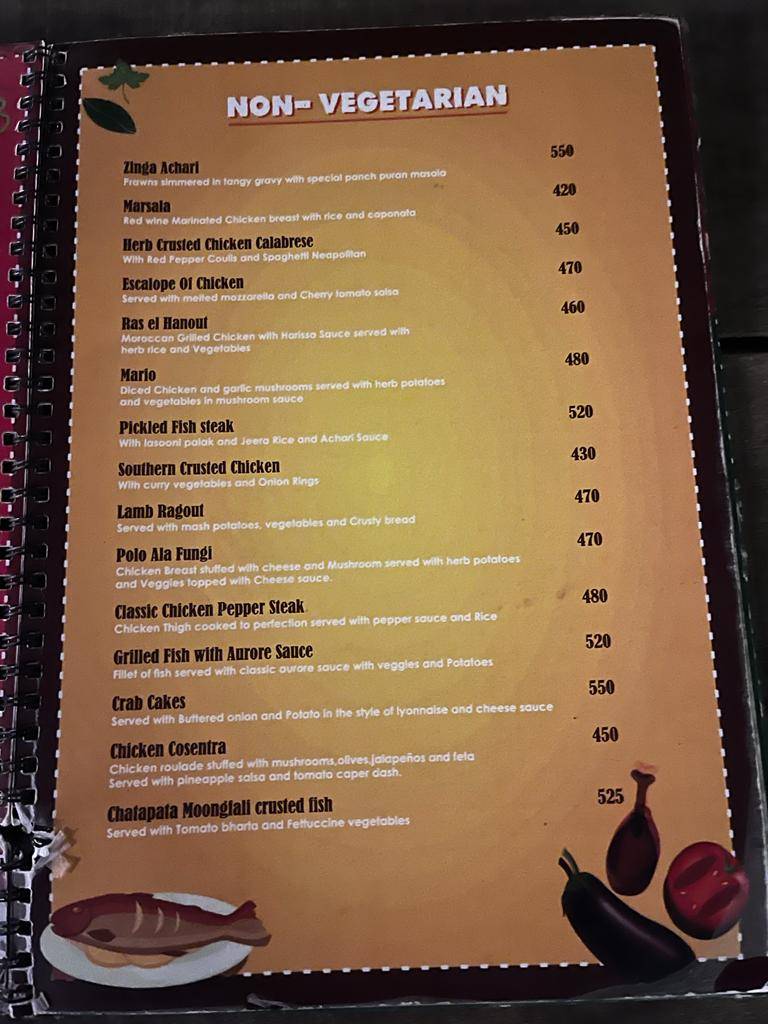Italy via Punjab menu