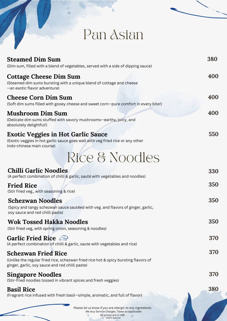 360° - Best cocktail bar & lounge Panoramic Rooftop menu
