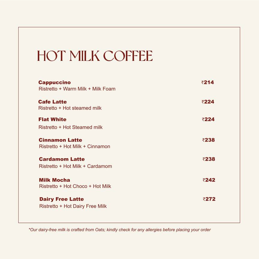 Roastery Coffee House C Scheme menu