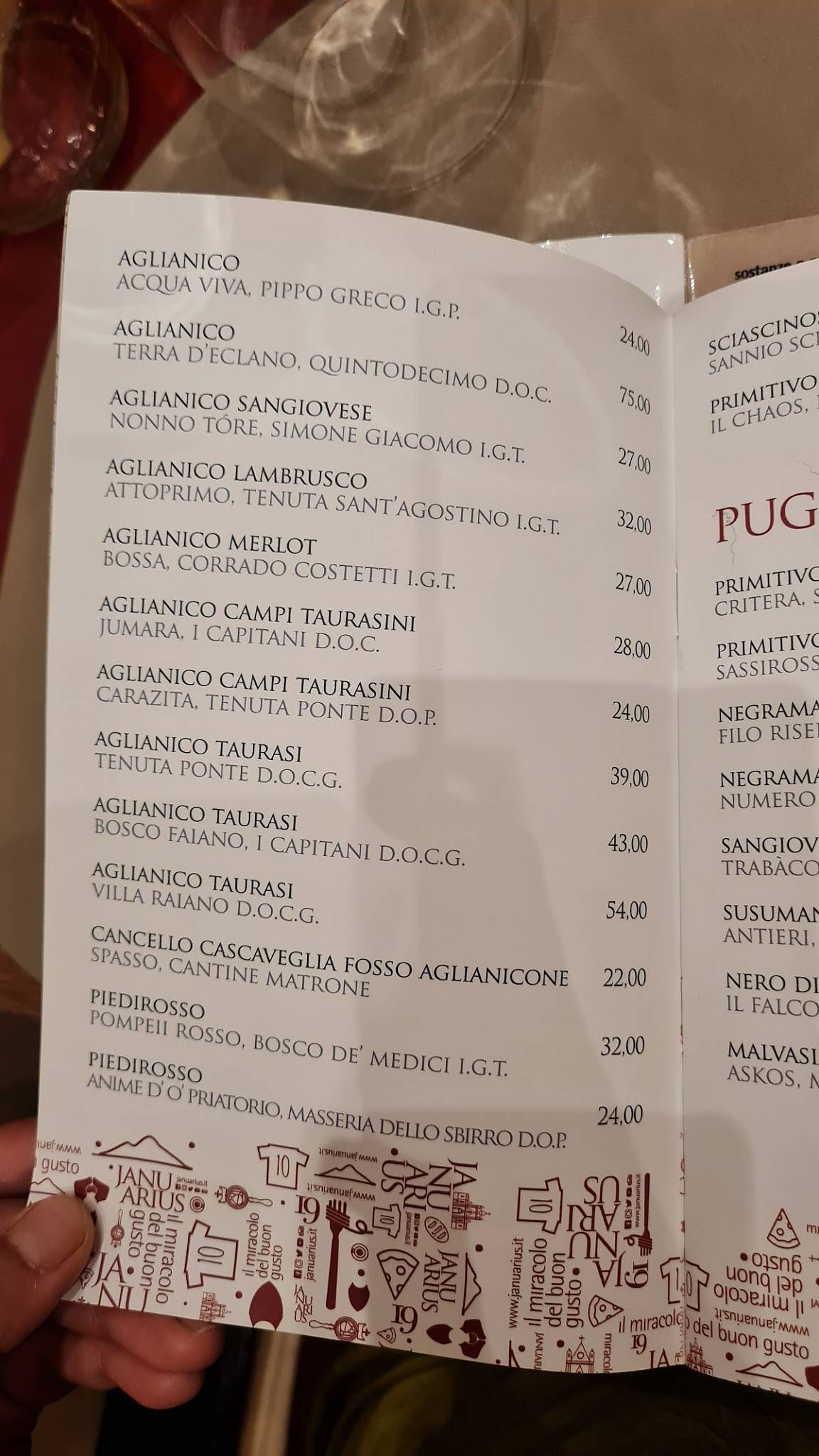Menu di Januarius 