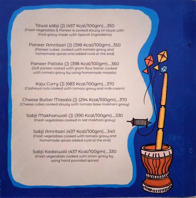 Jassi De Parathe menu