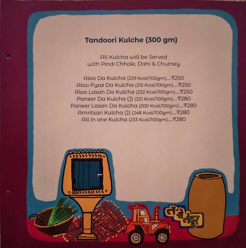 Jassi De Parathe menu