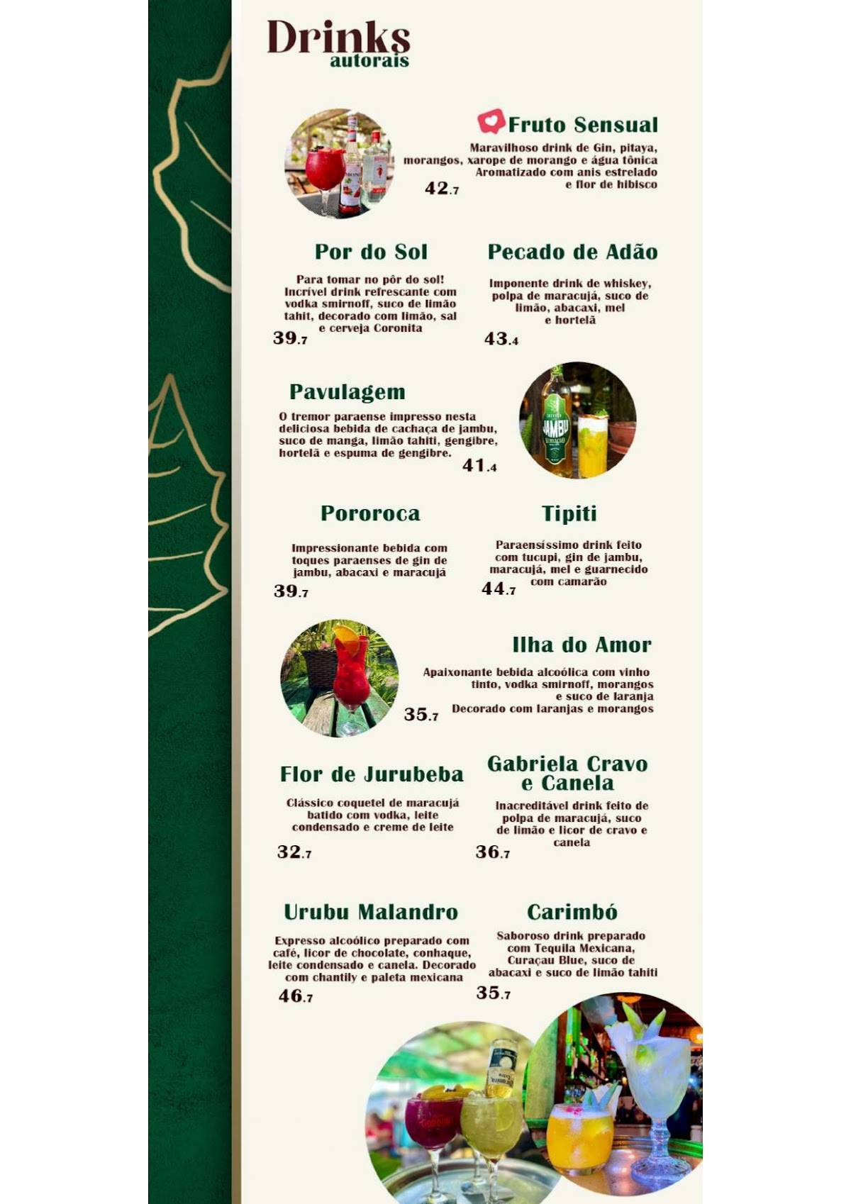 Jurubeba Mosqueiro cardápio