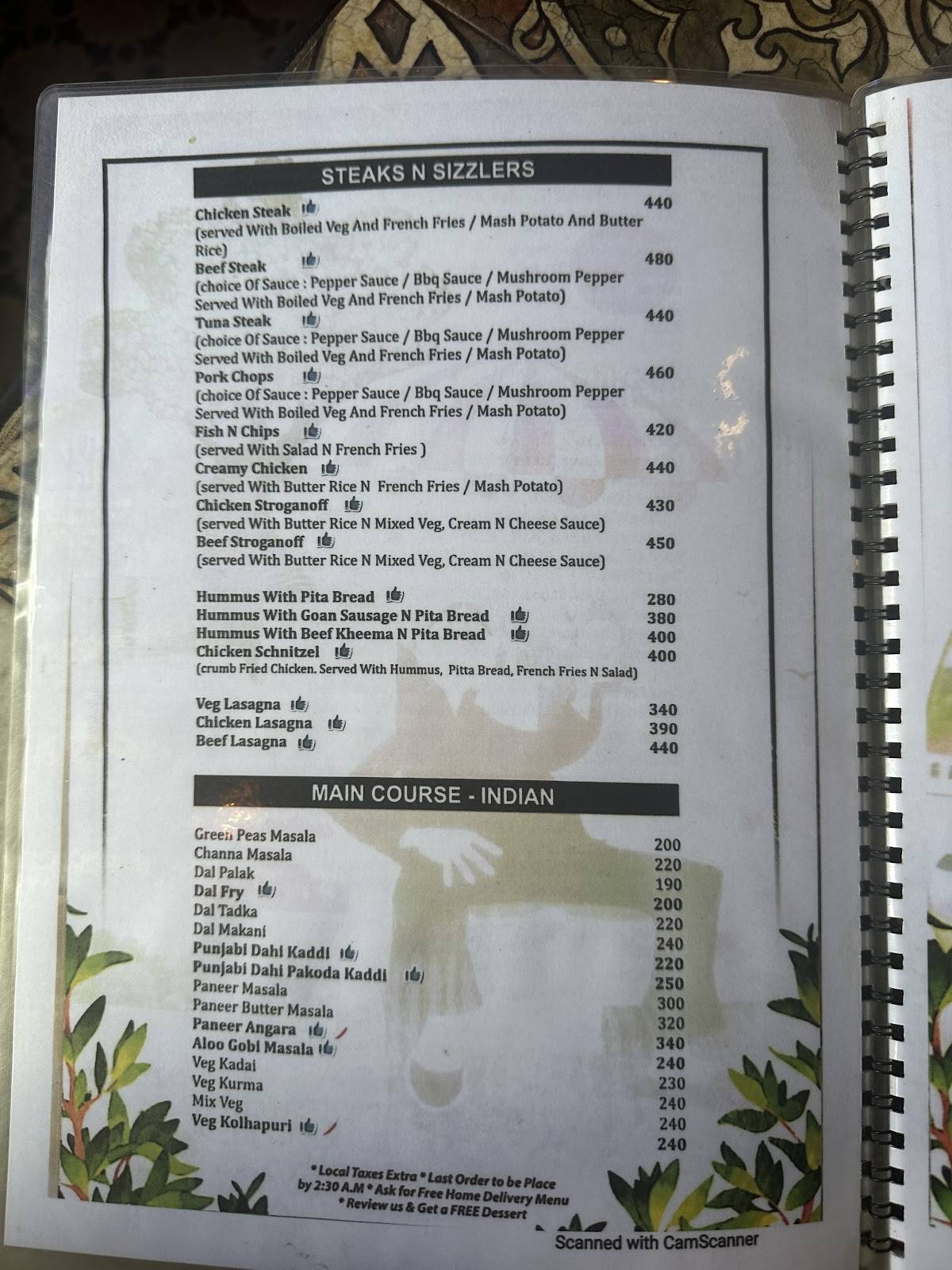 Just Lobo's Family Restaurant and Bar menu