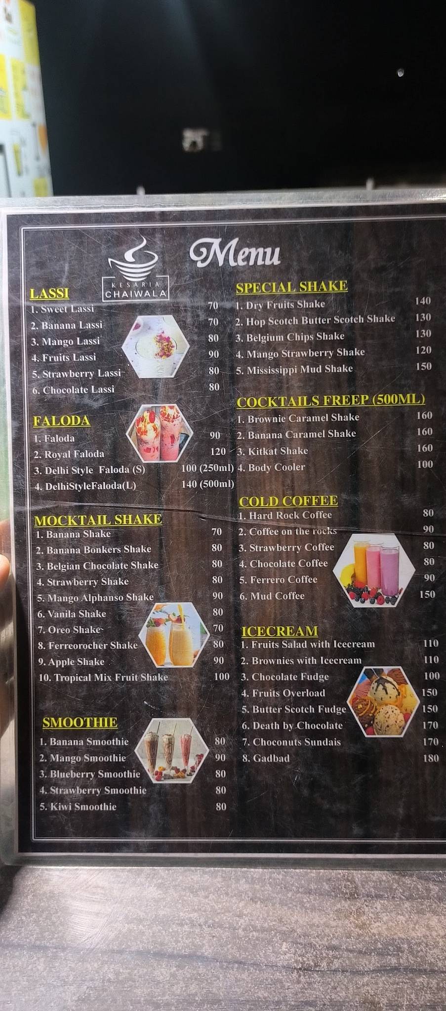 KESERIA CHAIWALA menu