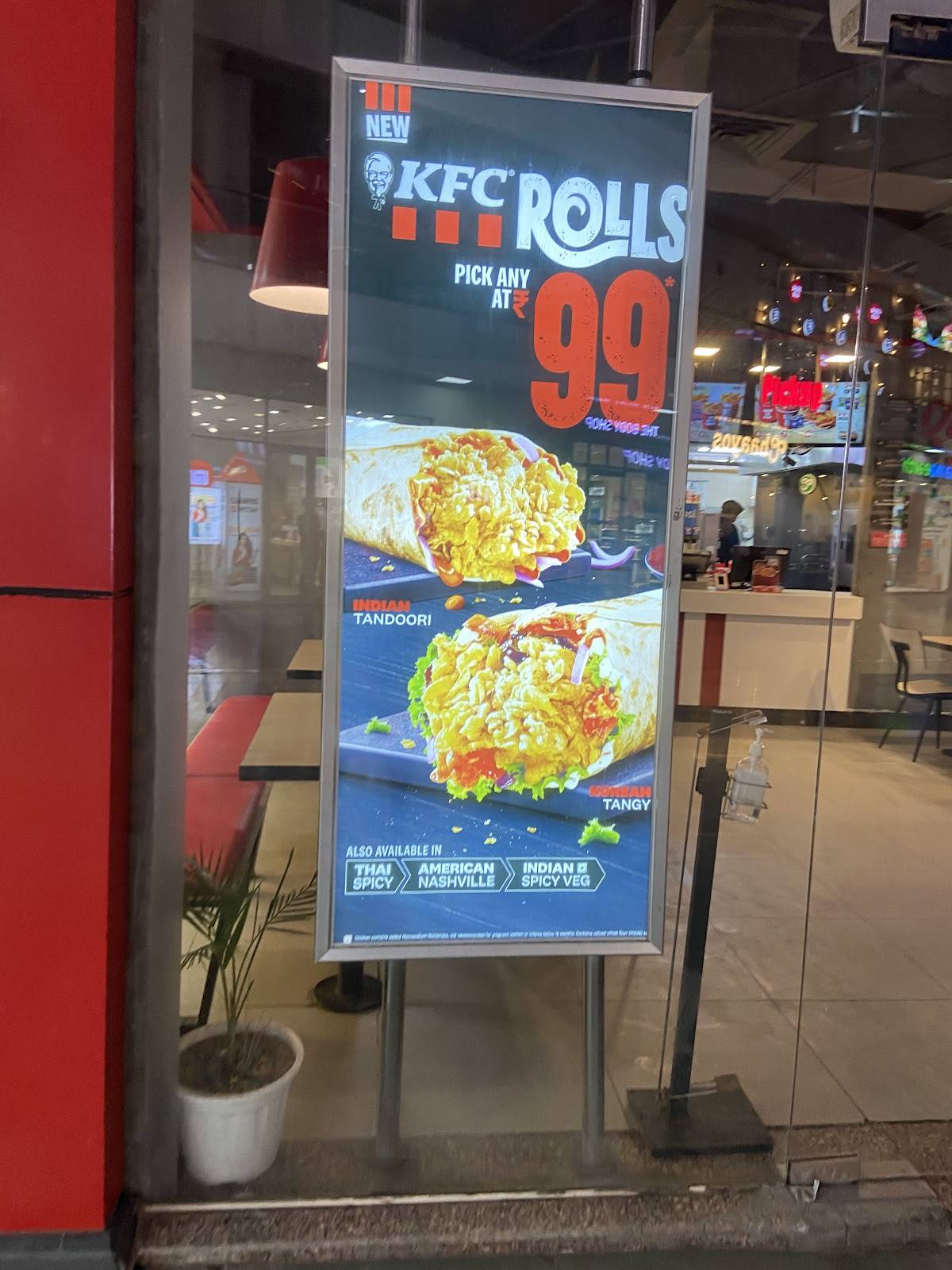 KFC menu