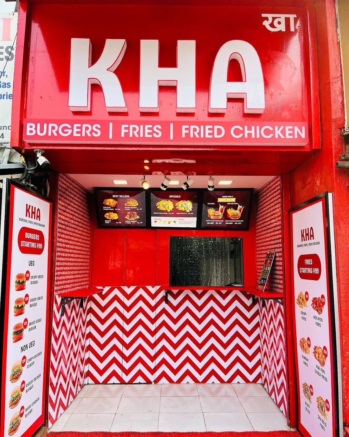 KHA - Burgers, Fries, Fried Chicken menu