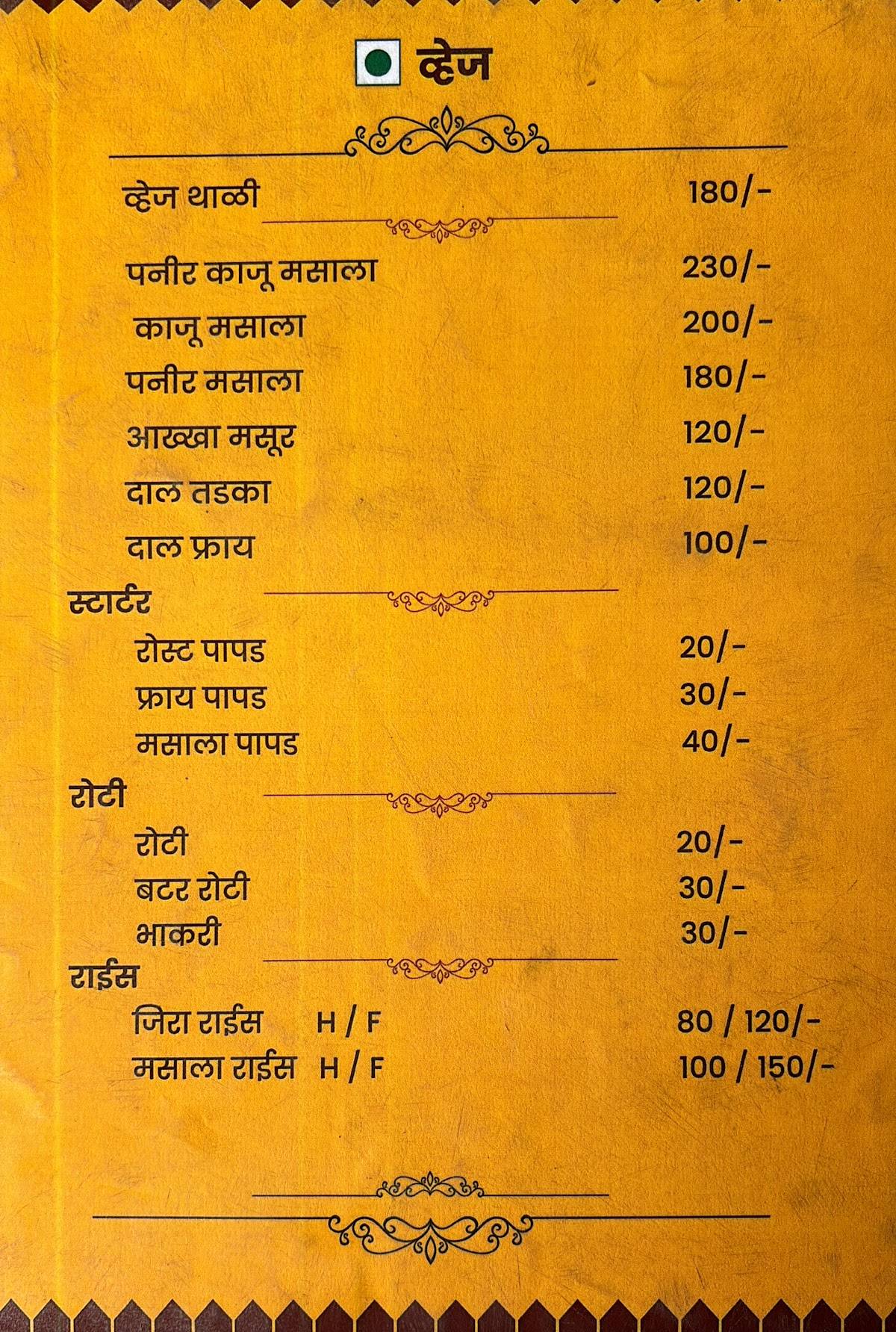 KISAAN MUTTON KHANAWAL menu