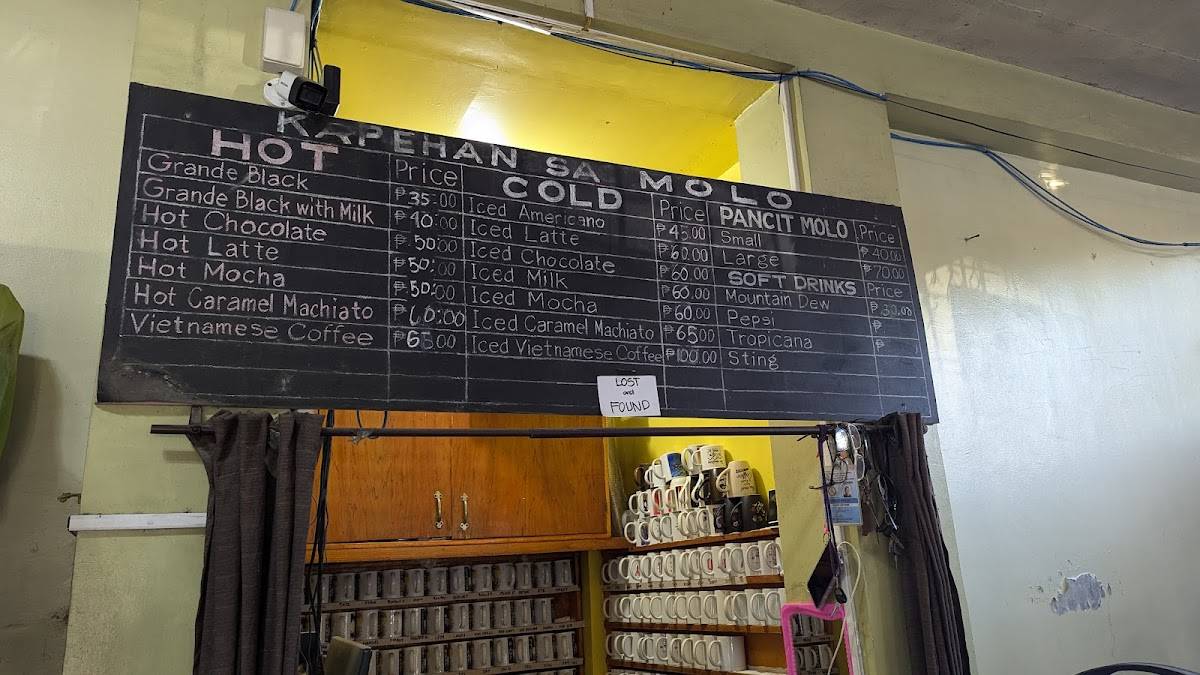 Menu at Kapehan sa Molo, Iloilo City