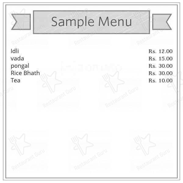 Karigiri Refreshments menu