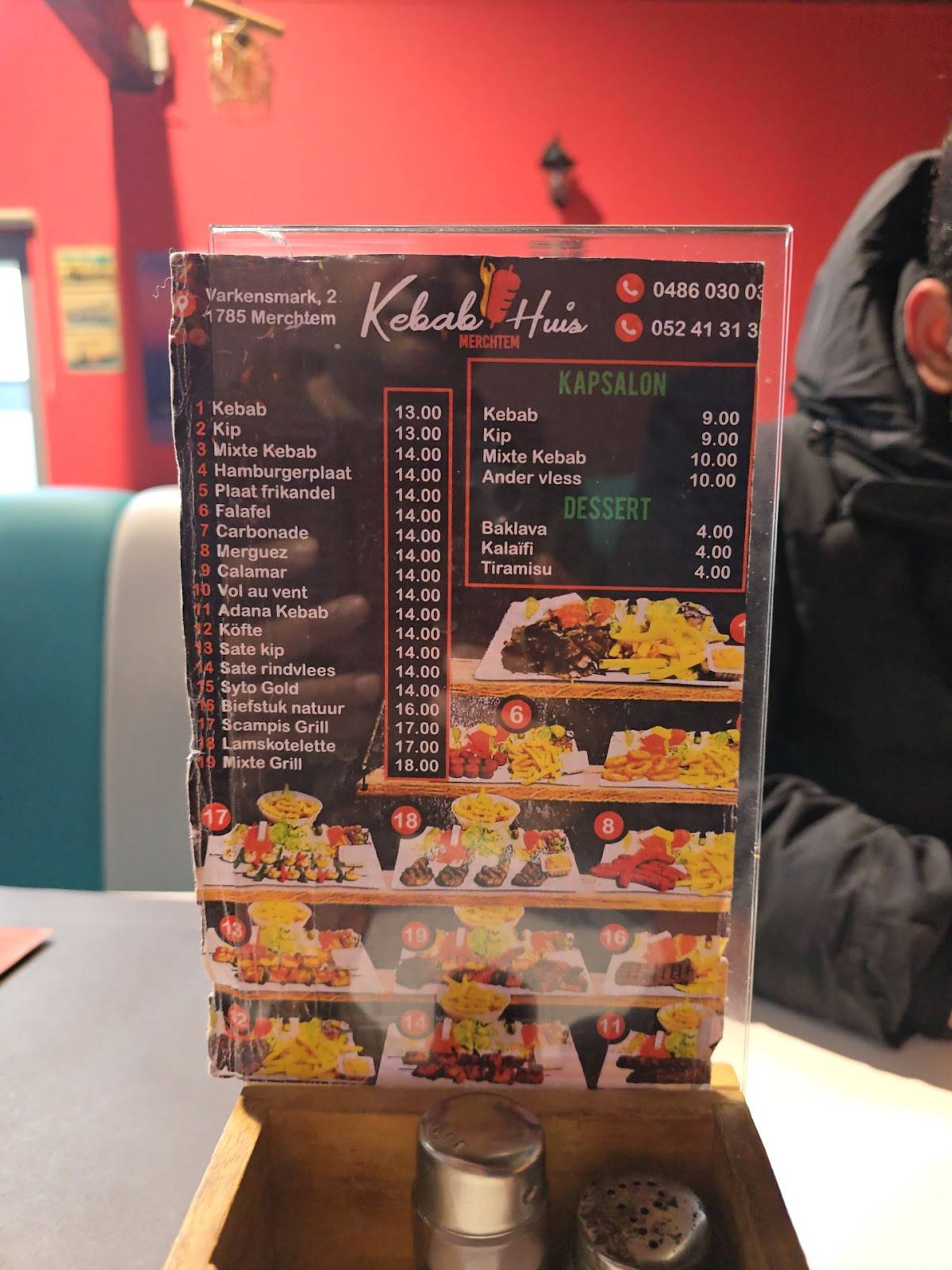 Menu de Kebab Huis