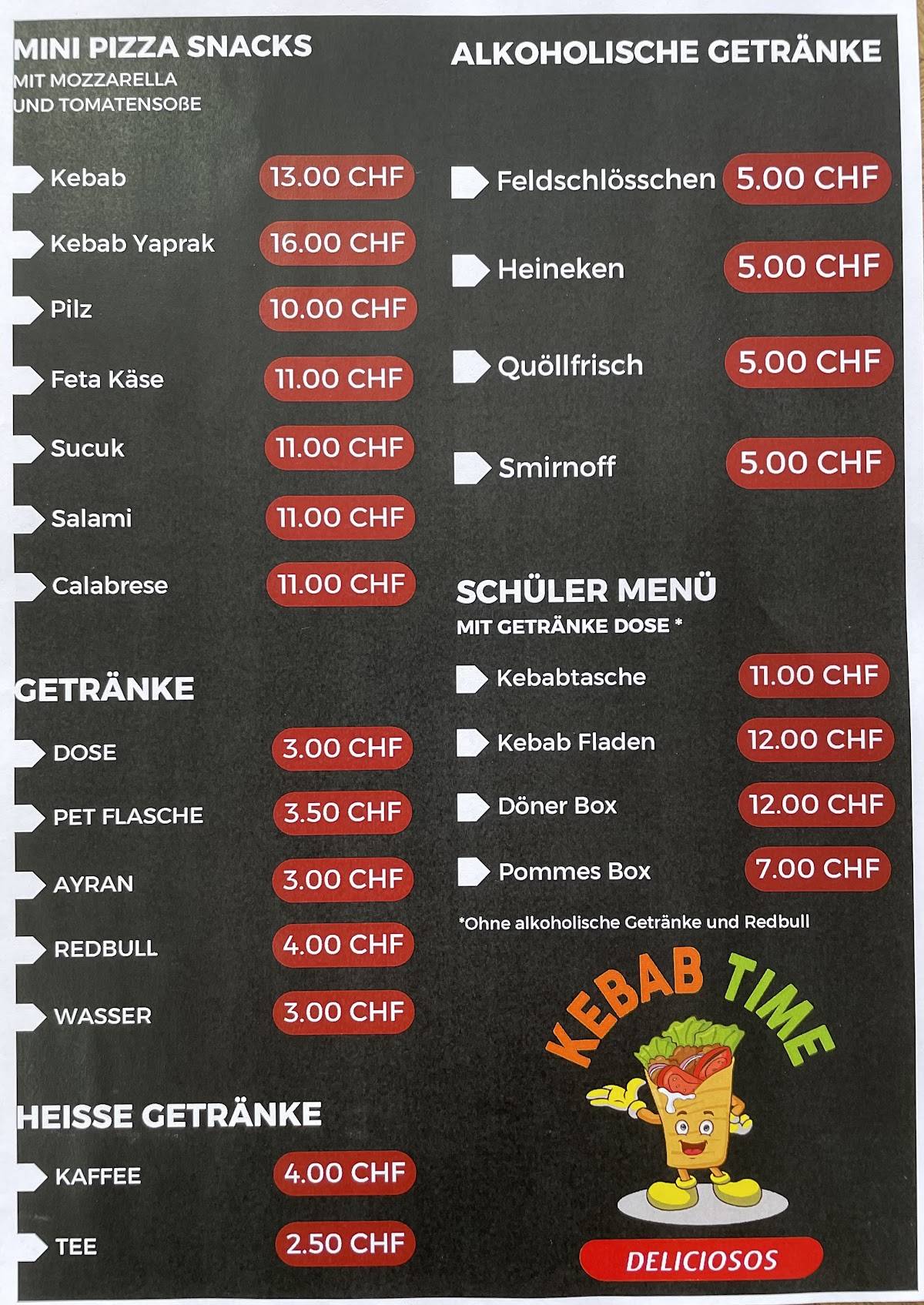 Menu di Kebab Time 