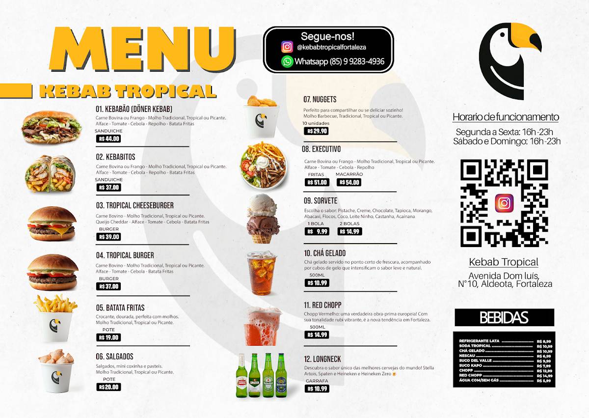 Kebab Tropical cardápio
