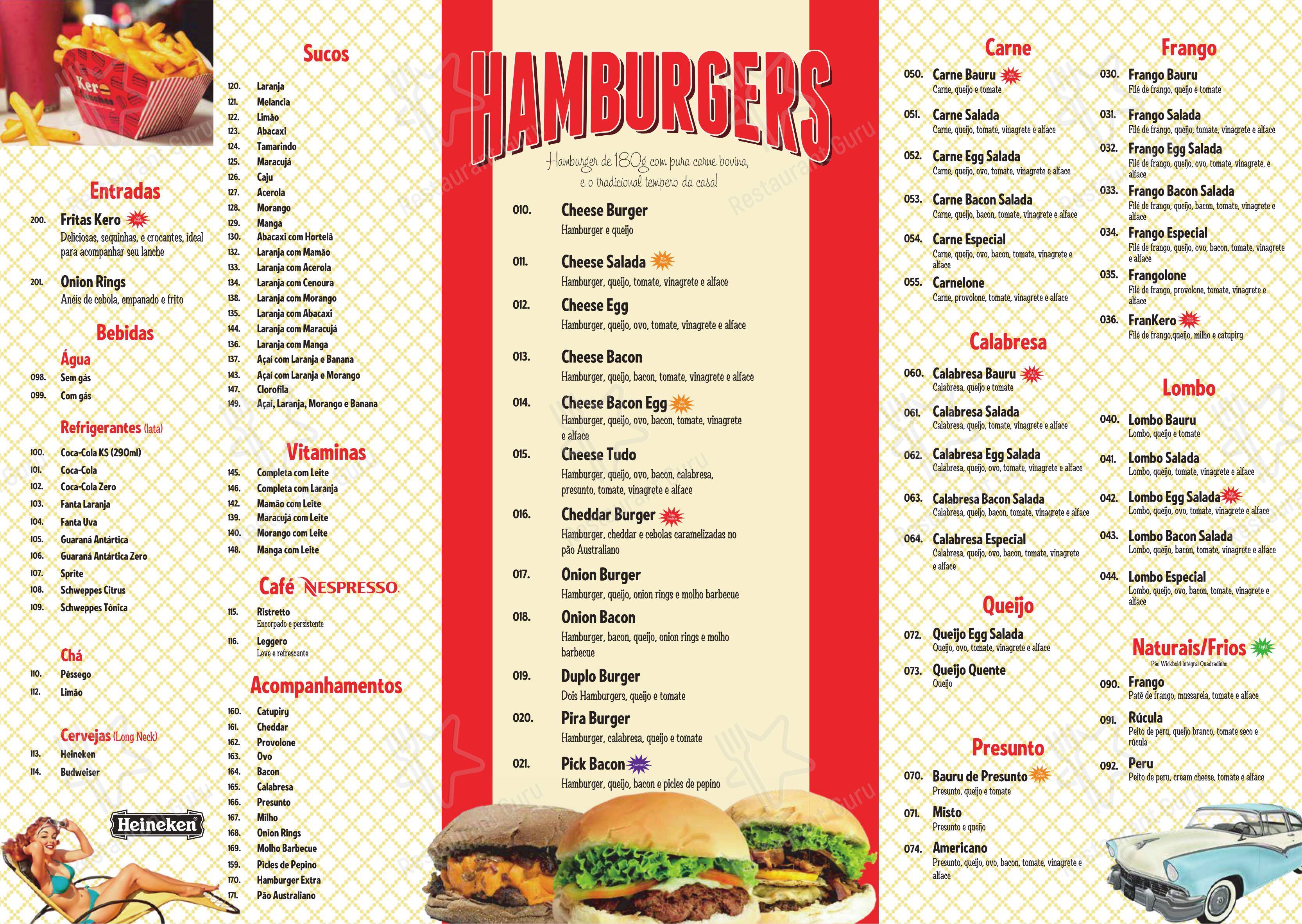Kero Lanches - Menu