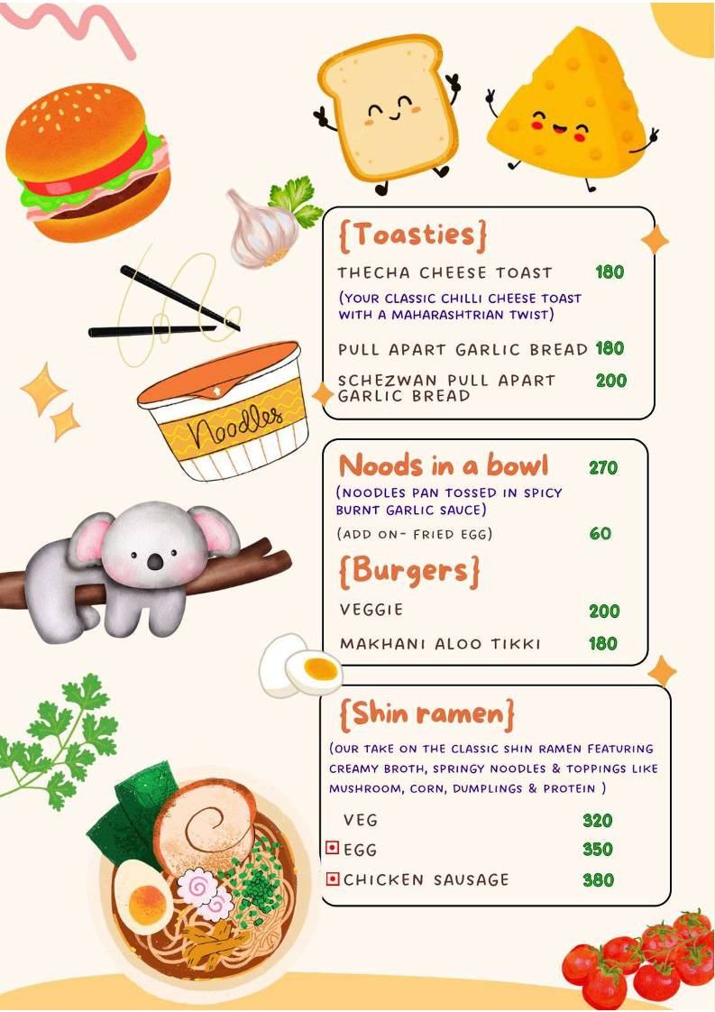 Kibo Cafe menu