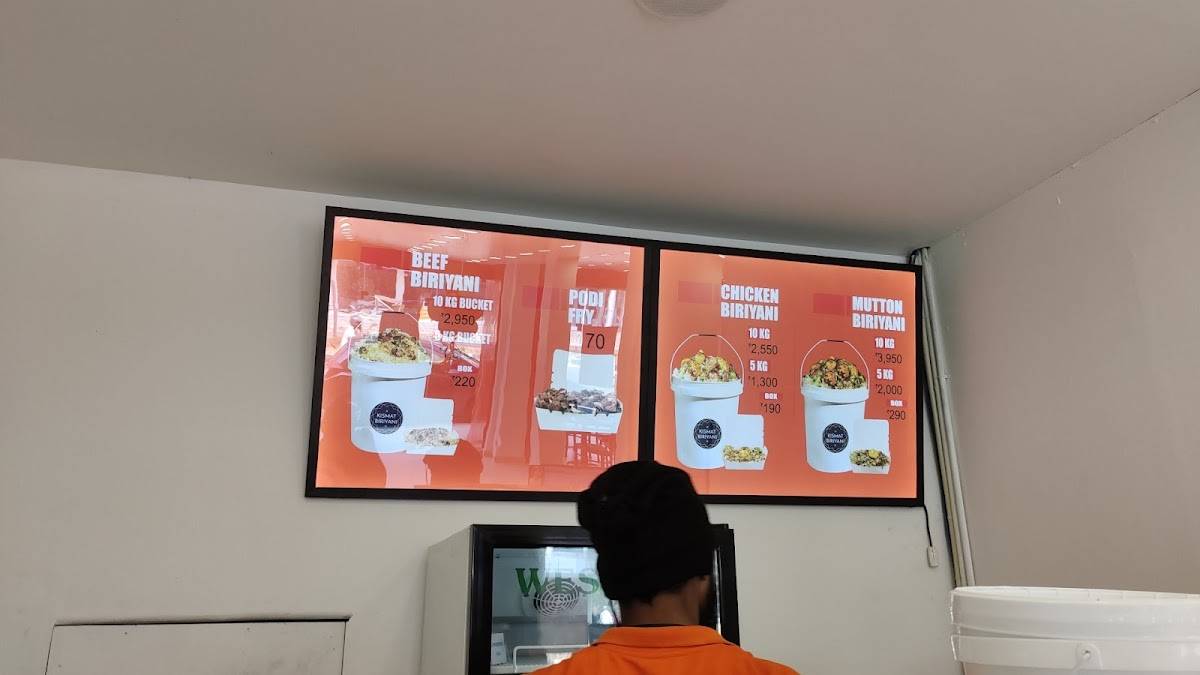 Menu at Kismat Biriyani, Thiruvalla