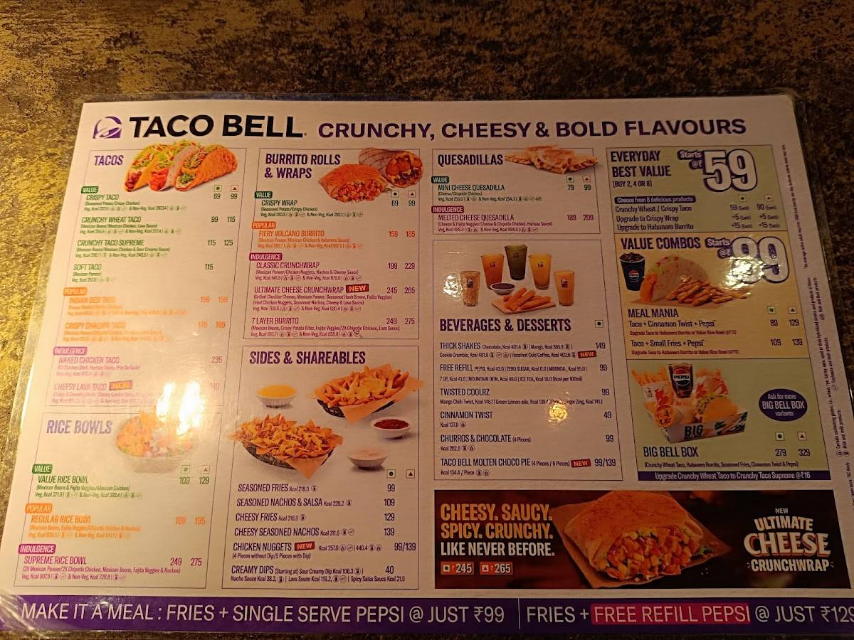 Taco Bell menu