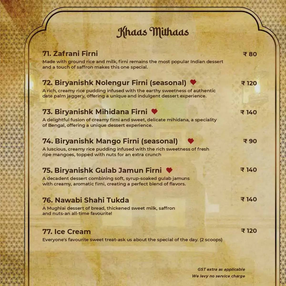 Biryanishk by The Biryani Company - Mudiali menu