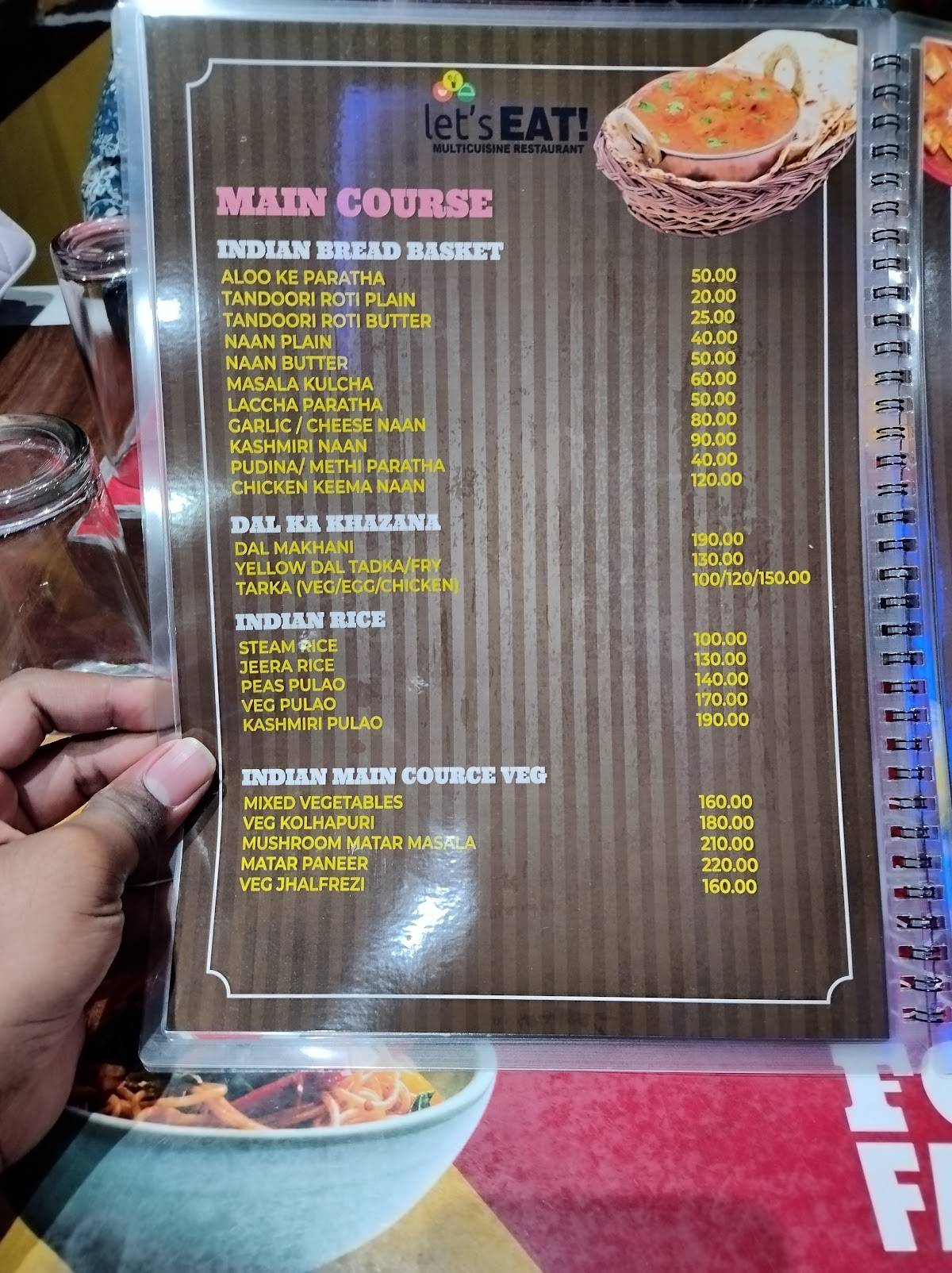 Let's EAT menu