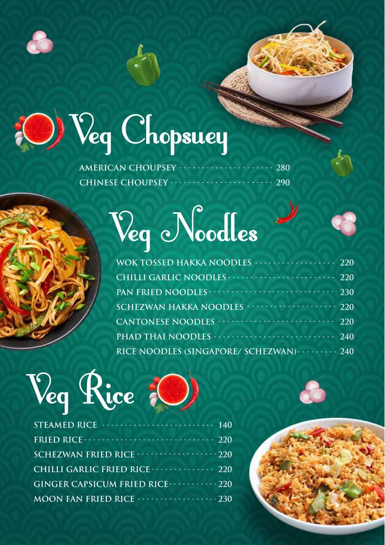 Noodle & Spice menu