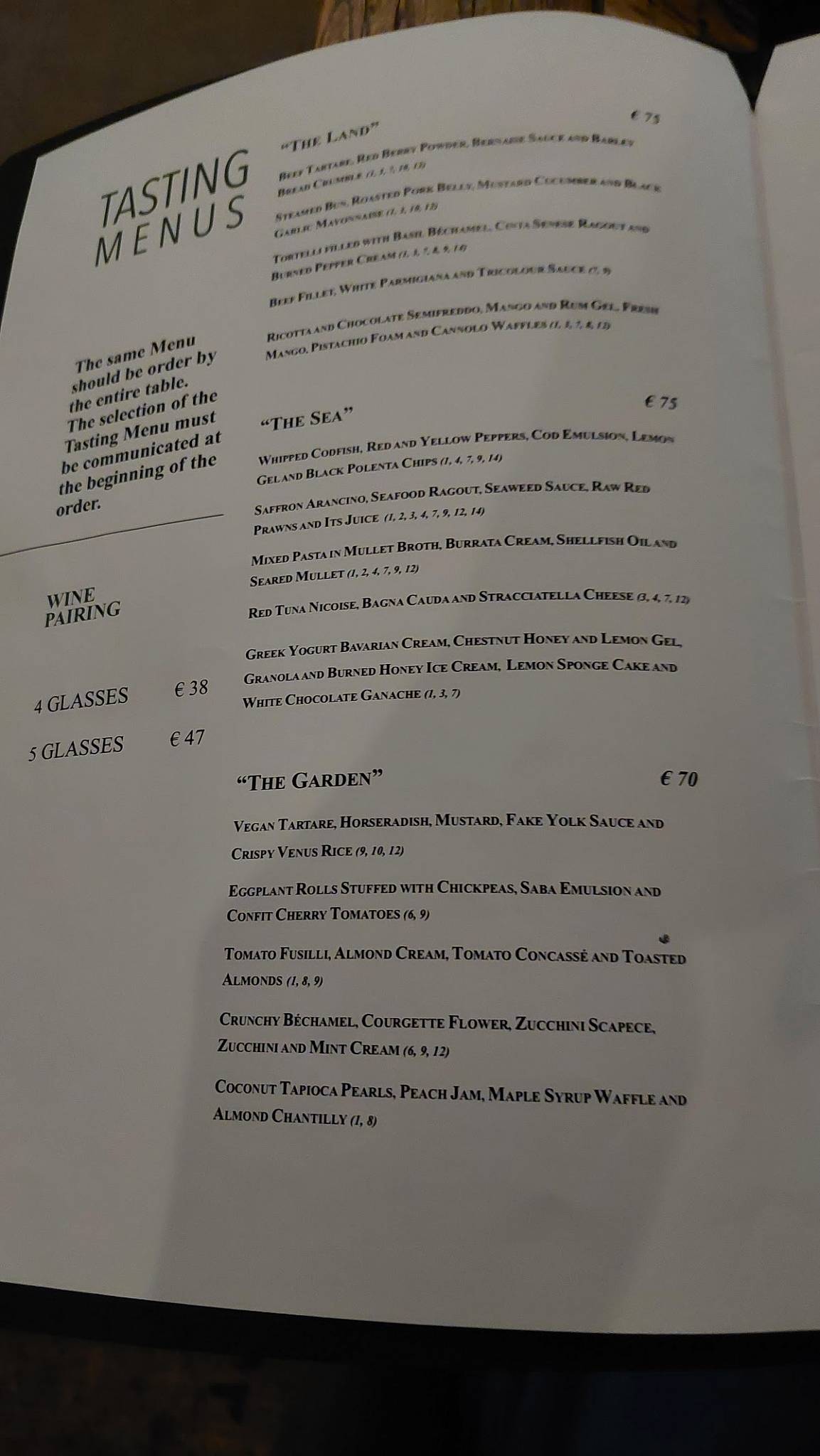 Menu di Konnubio 