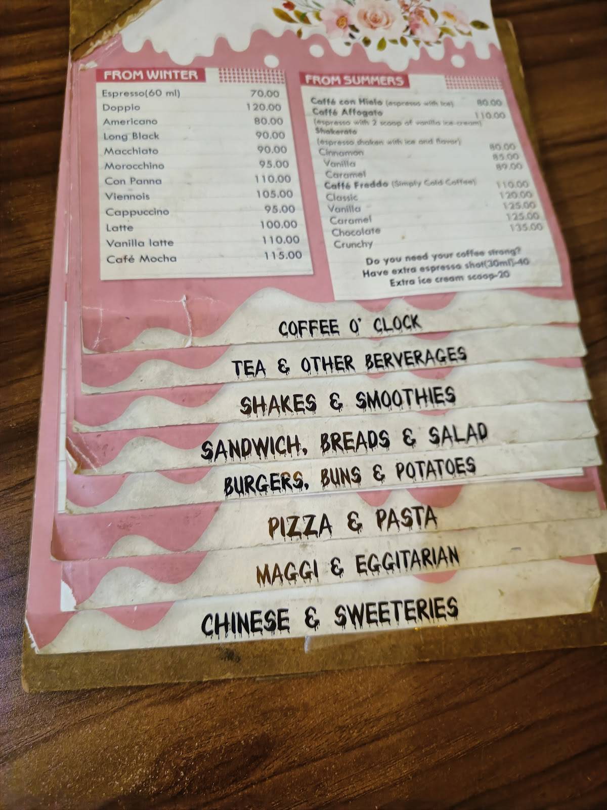 Divi Cafe menu