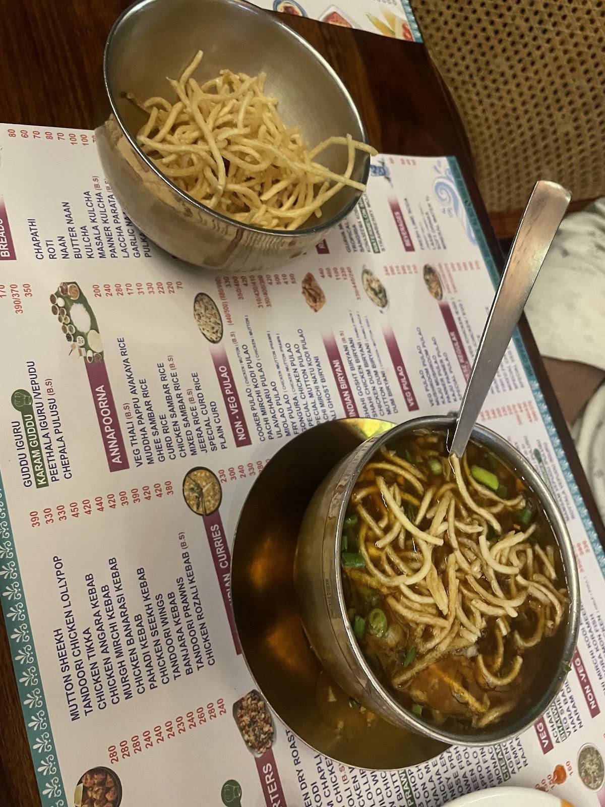 Krigo fine dining family restaurant menu