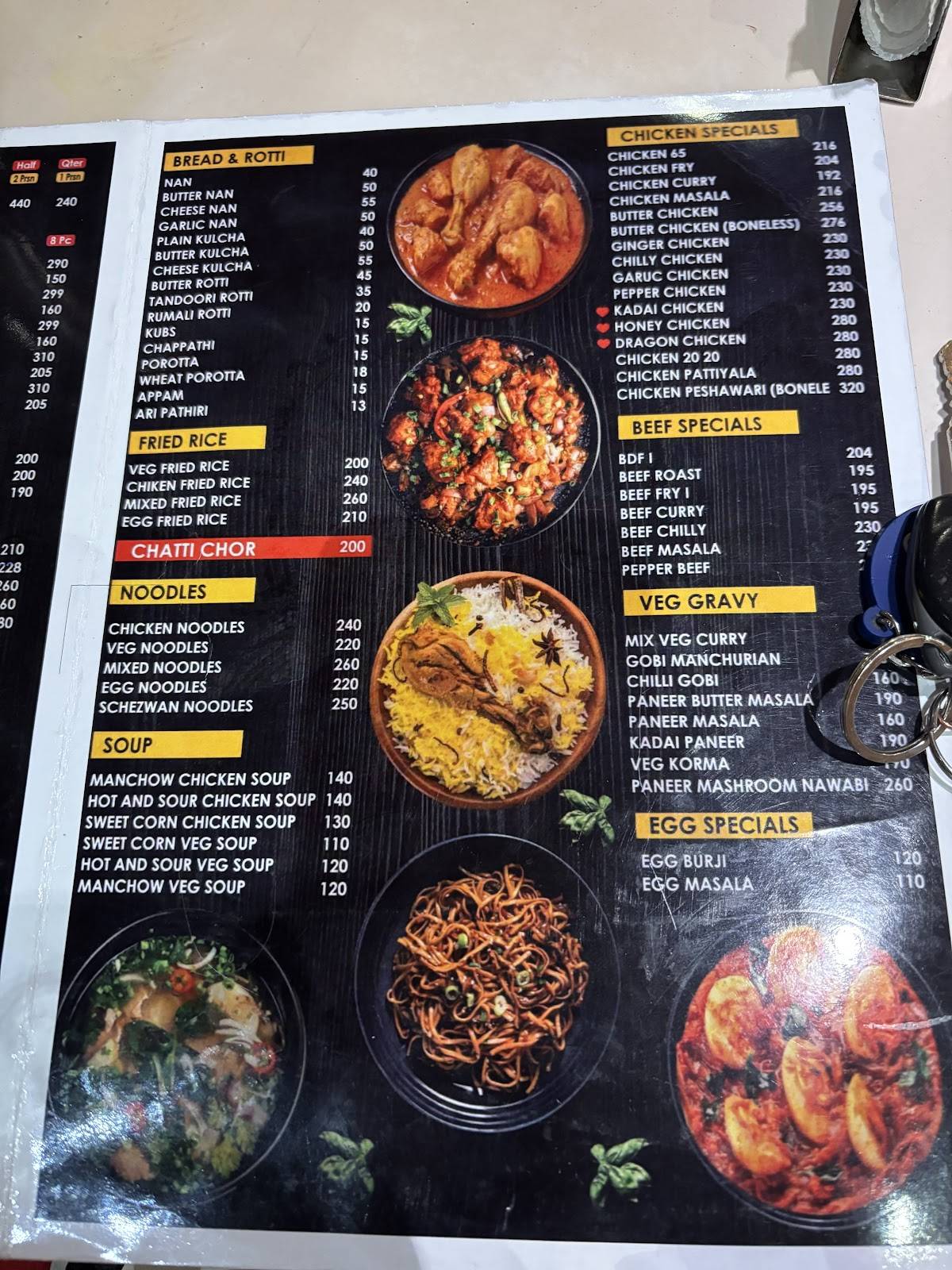 Kubaba Food Park menu