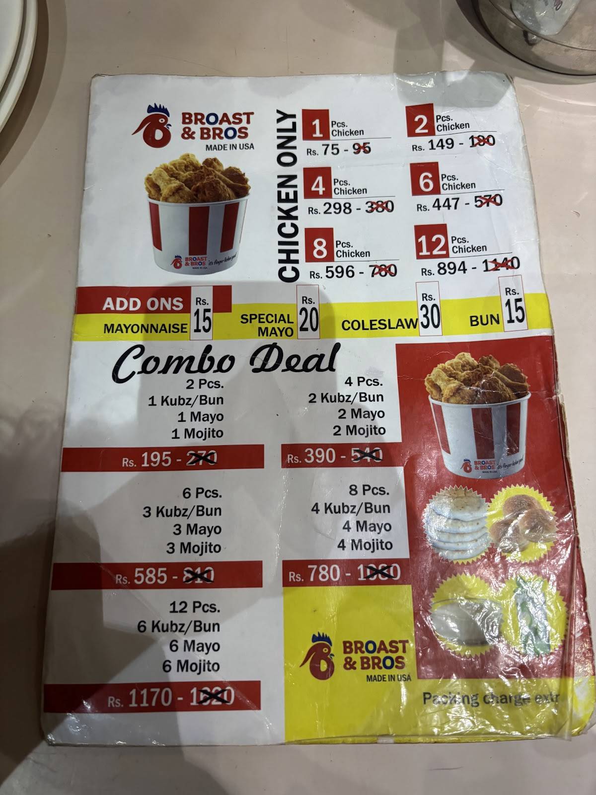 Kubaba Food Park menu