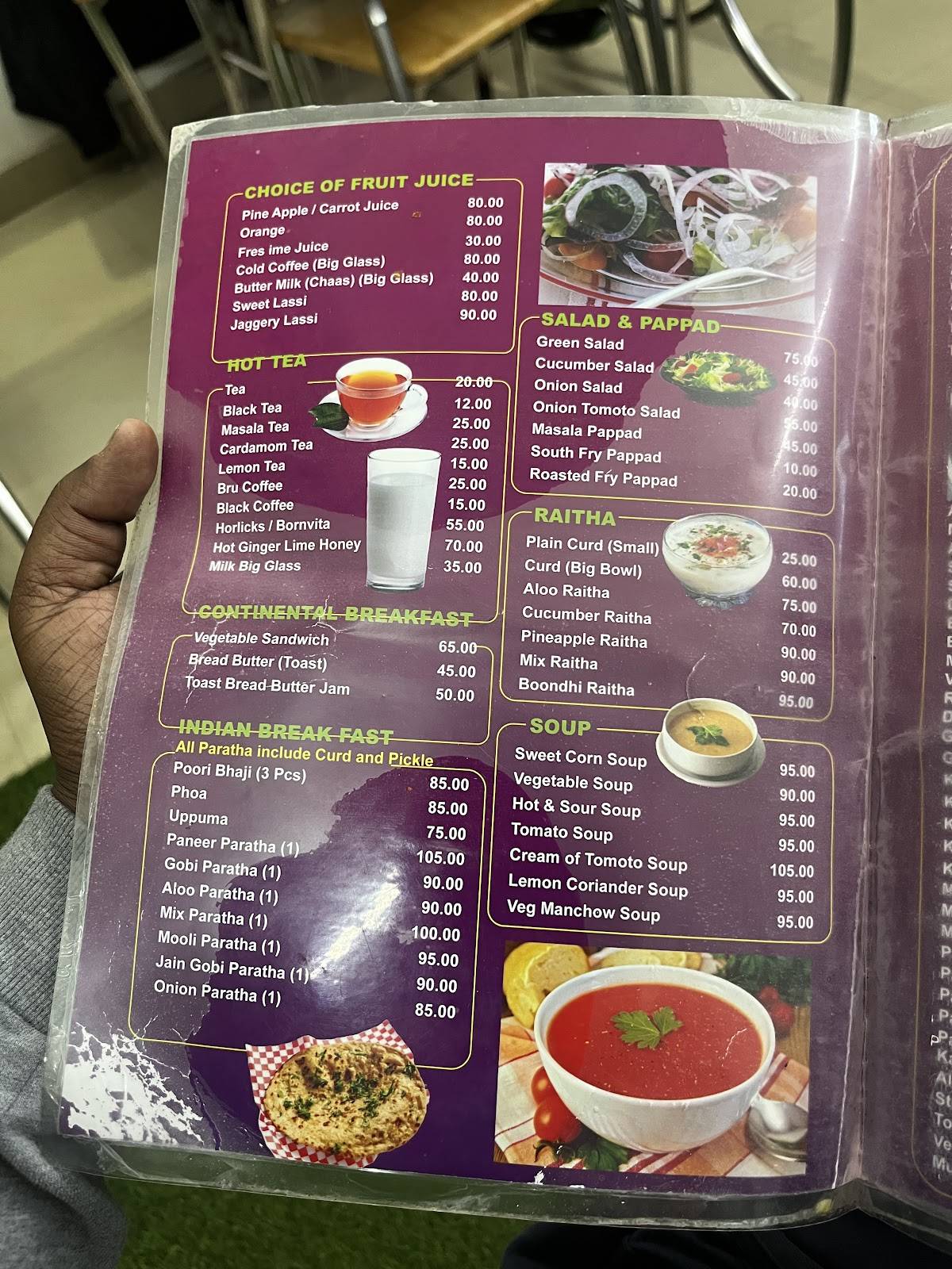 Gokul Veg Restaurant menu