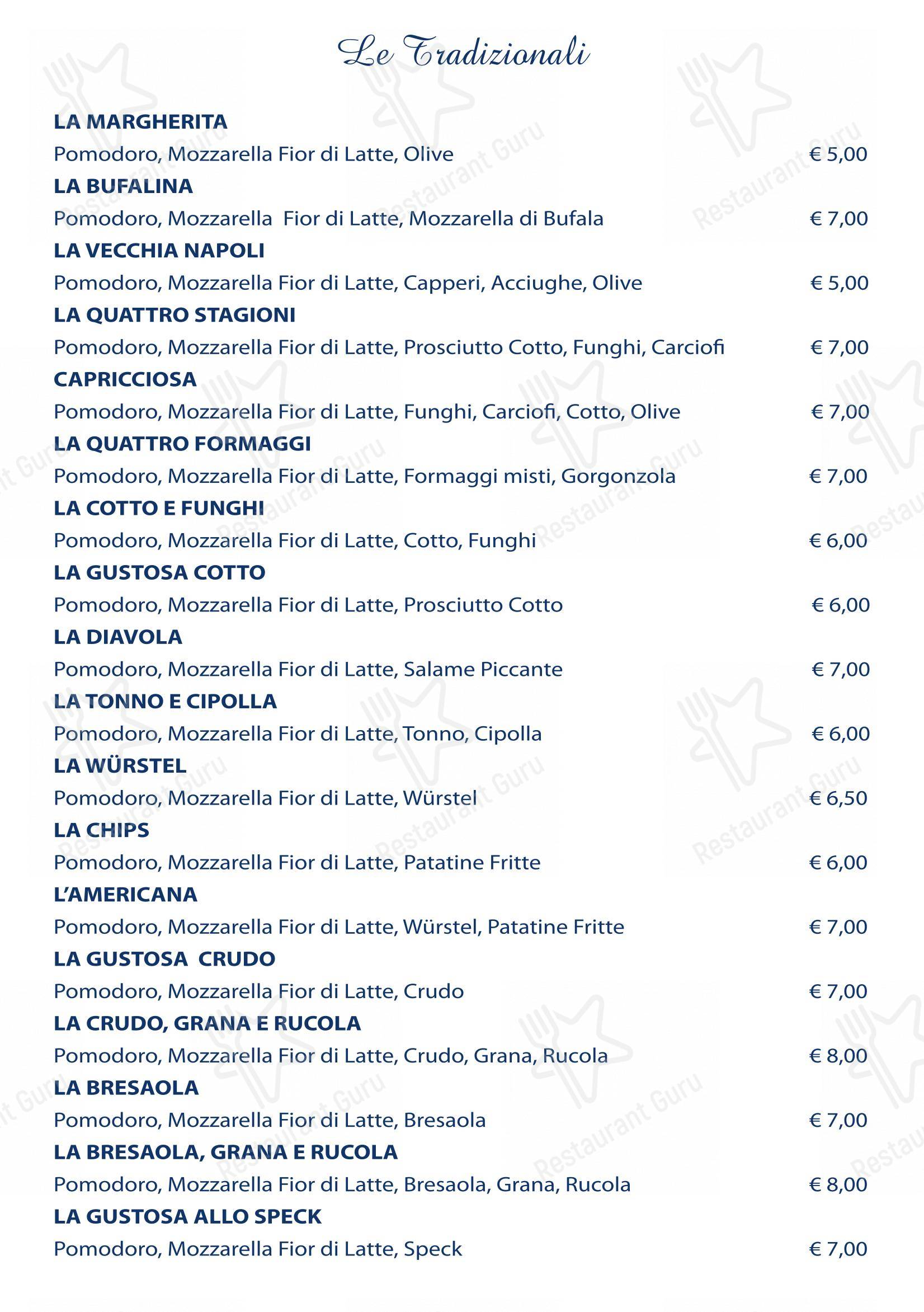 LA PASSEGGIATA - Ristorante, Pizzeria, Bar e Pasticceria in Ruffano - Menu