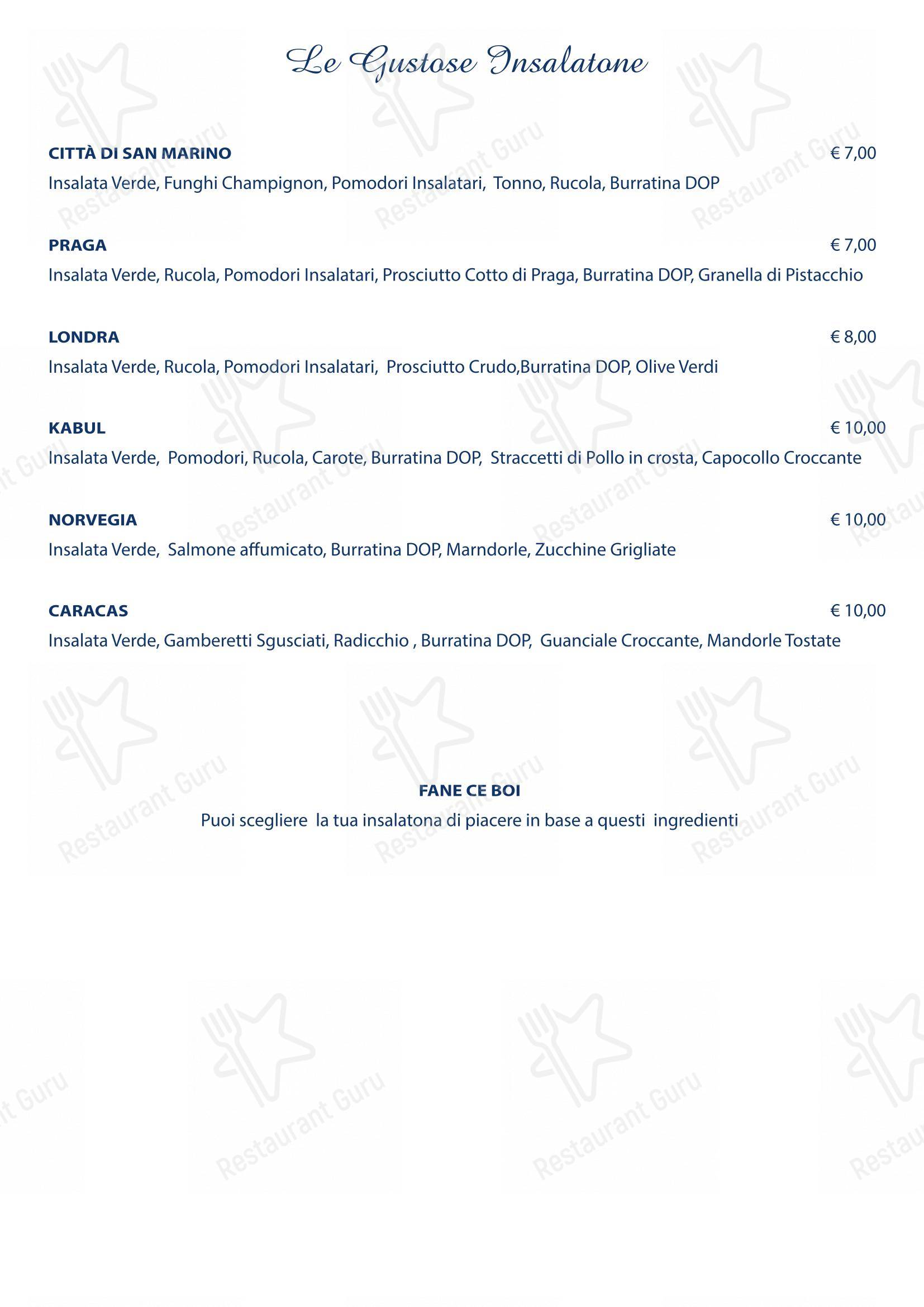 Menu per LA PASSEGGIATA - Ristorante, Pizzeria, Bar e Pasticceria in Ruffano